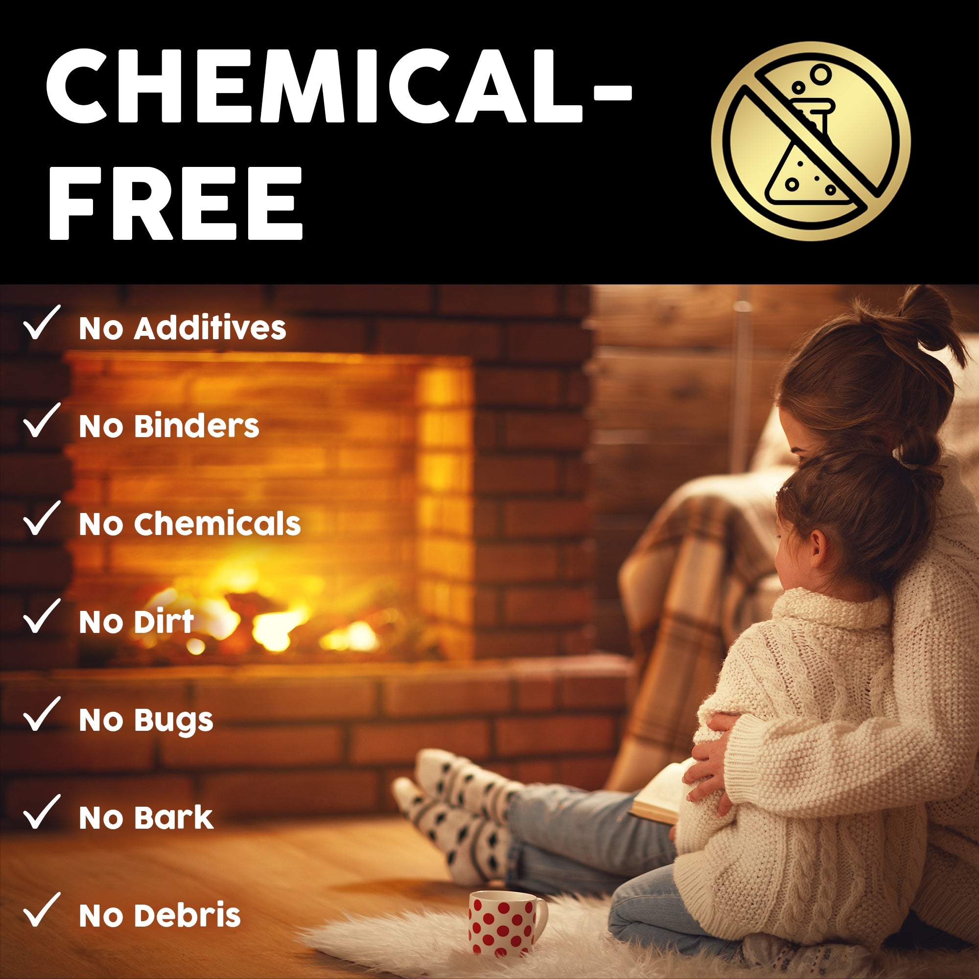 Firewood Central Envi 8 Hardwood Fuel Blocks by Bio-Diversity -100% Natural Compressed Sawdust, High Heat, Long Burn for Fireplaces, Stoves, and Fire Pits (6 Pack)