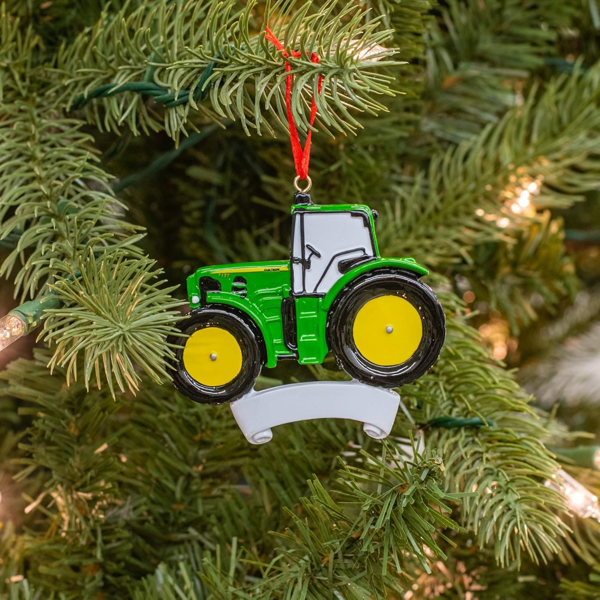Kurt Adler Plastic Ornament for Christmas Tree, Personal Tractor