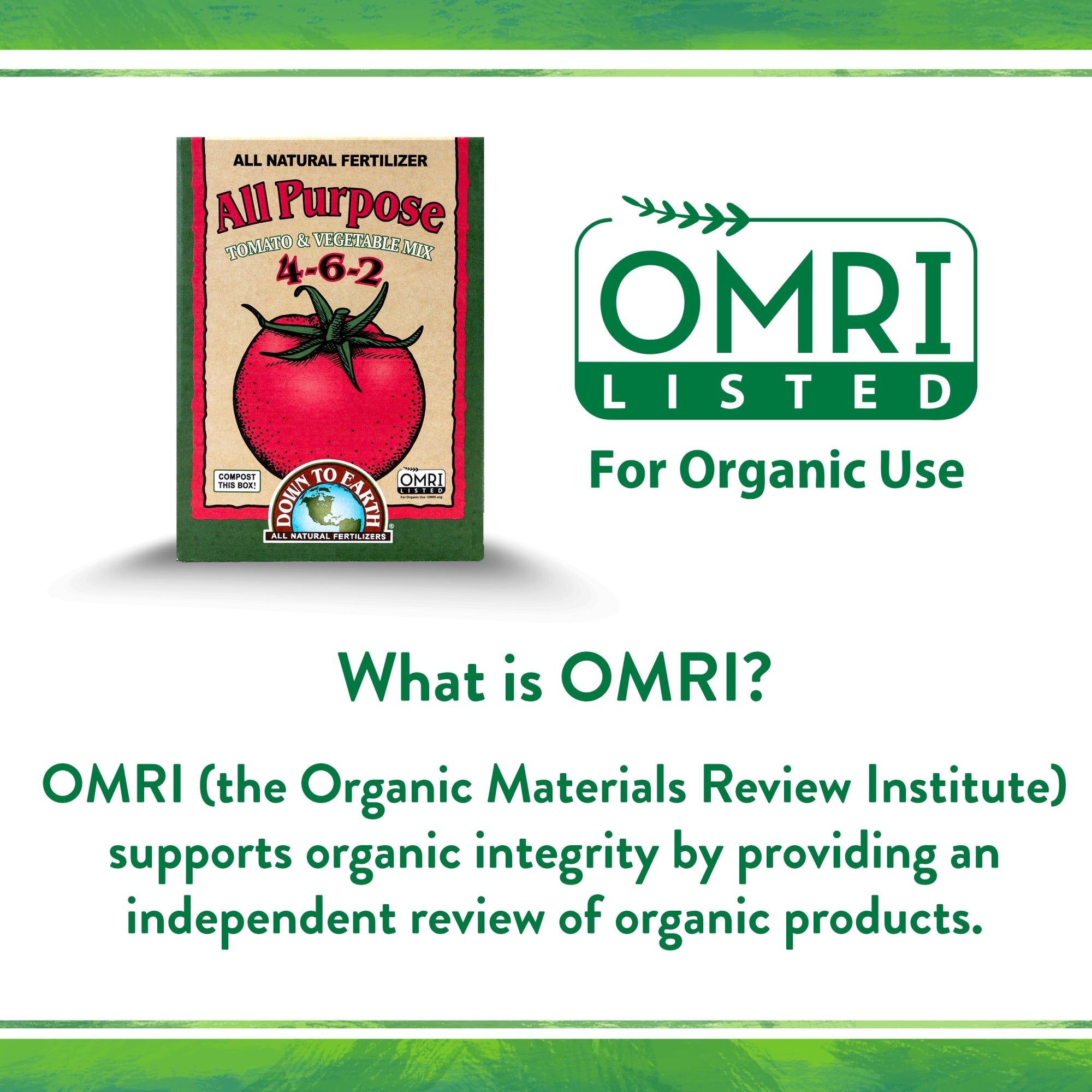 Down to Earth Organic All Purpose Fertilizer Mix 4-6-2