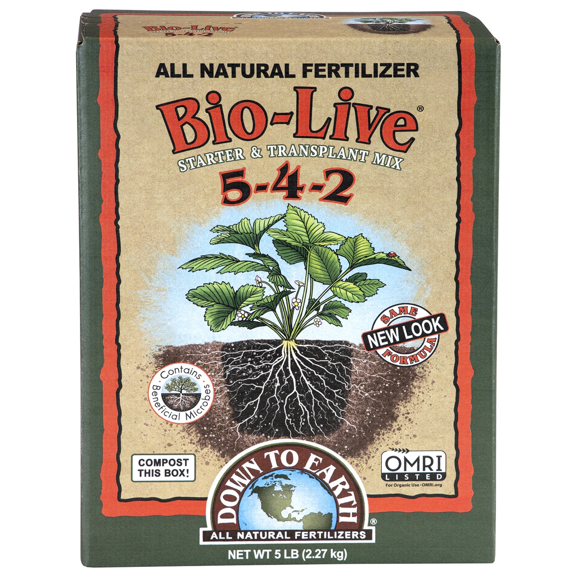 Down to Earth Organic Bio-Live Fertilizer Mix 5-4-2
