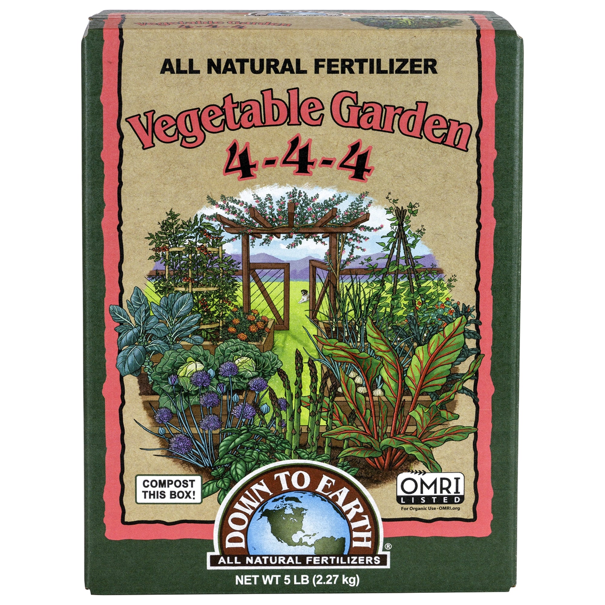 Down to Earth Organic Vegetable Garden Fertilizer 4-4-4