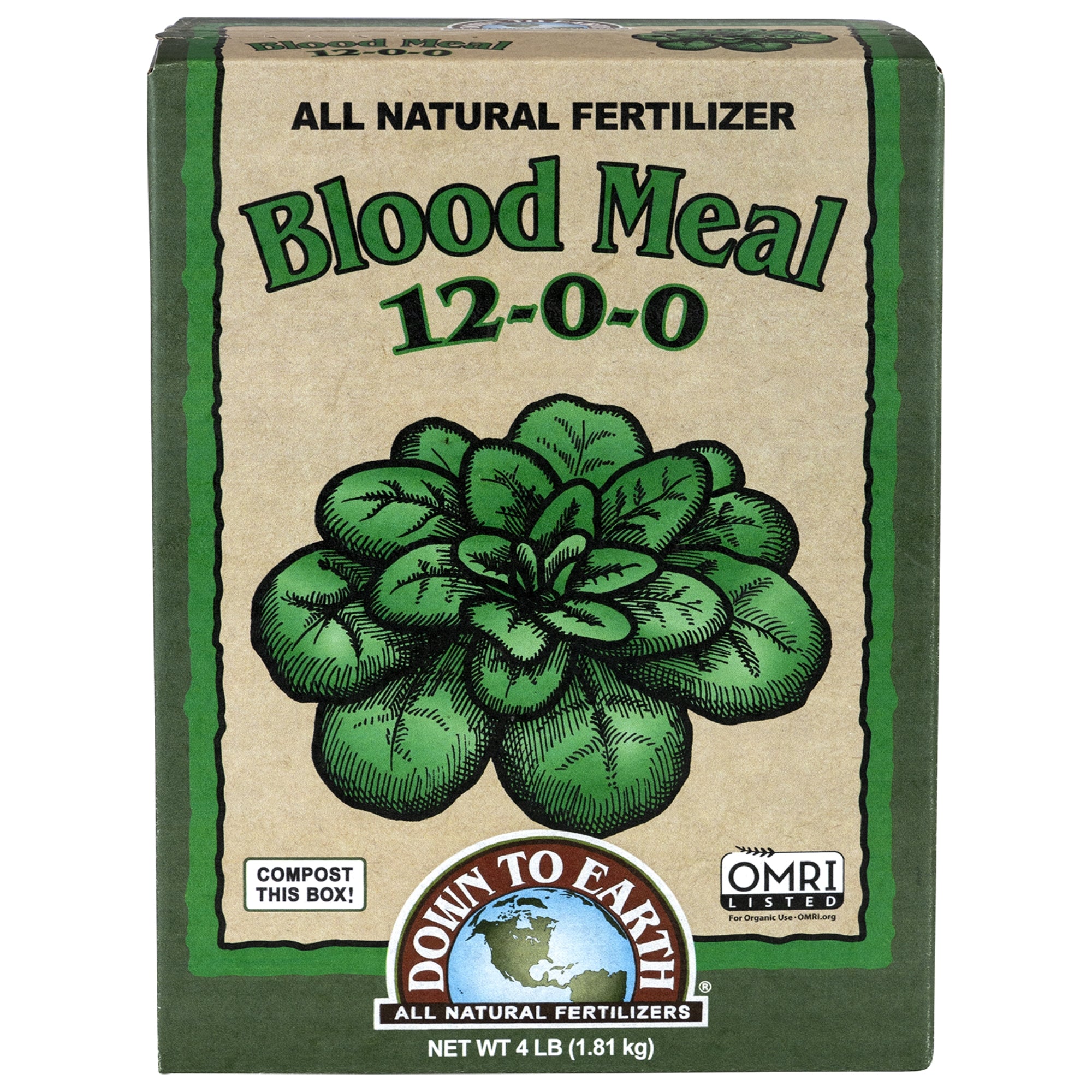 Down to Earth Organic Blood Meal Fertilizer Mix, 12-0-0