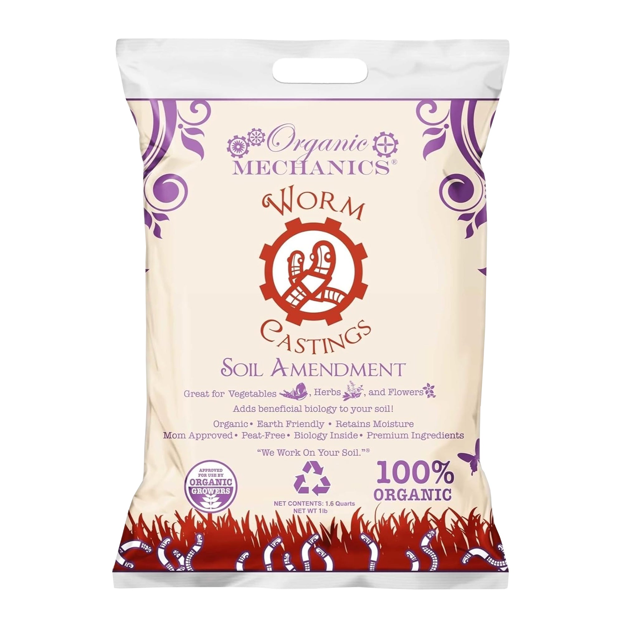 Organic Mechanics Worm Castings Soil Amendment