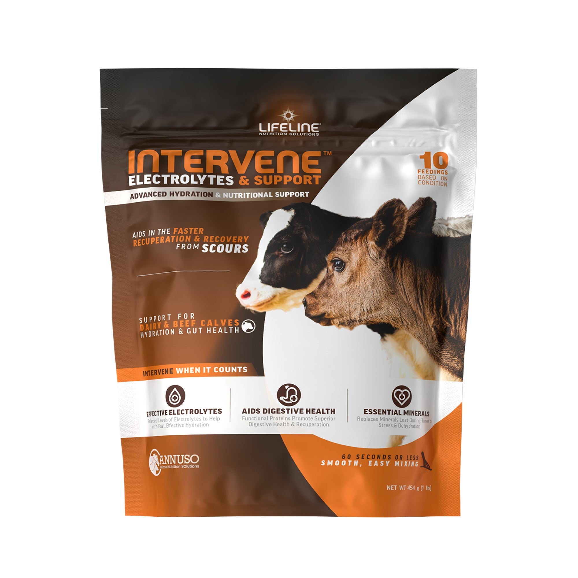 ANNUSO LIFELINE Intervene Electrolytes & Immune Support for Calves, 1lb Bag