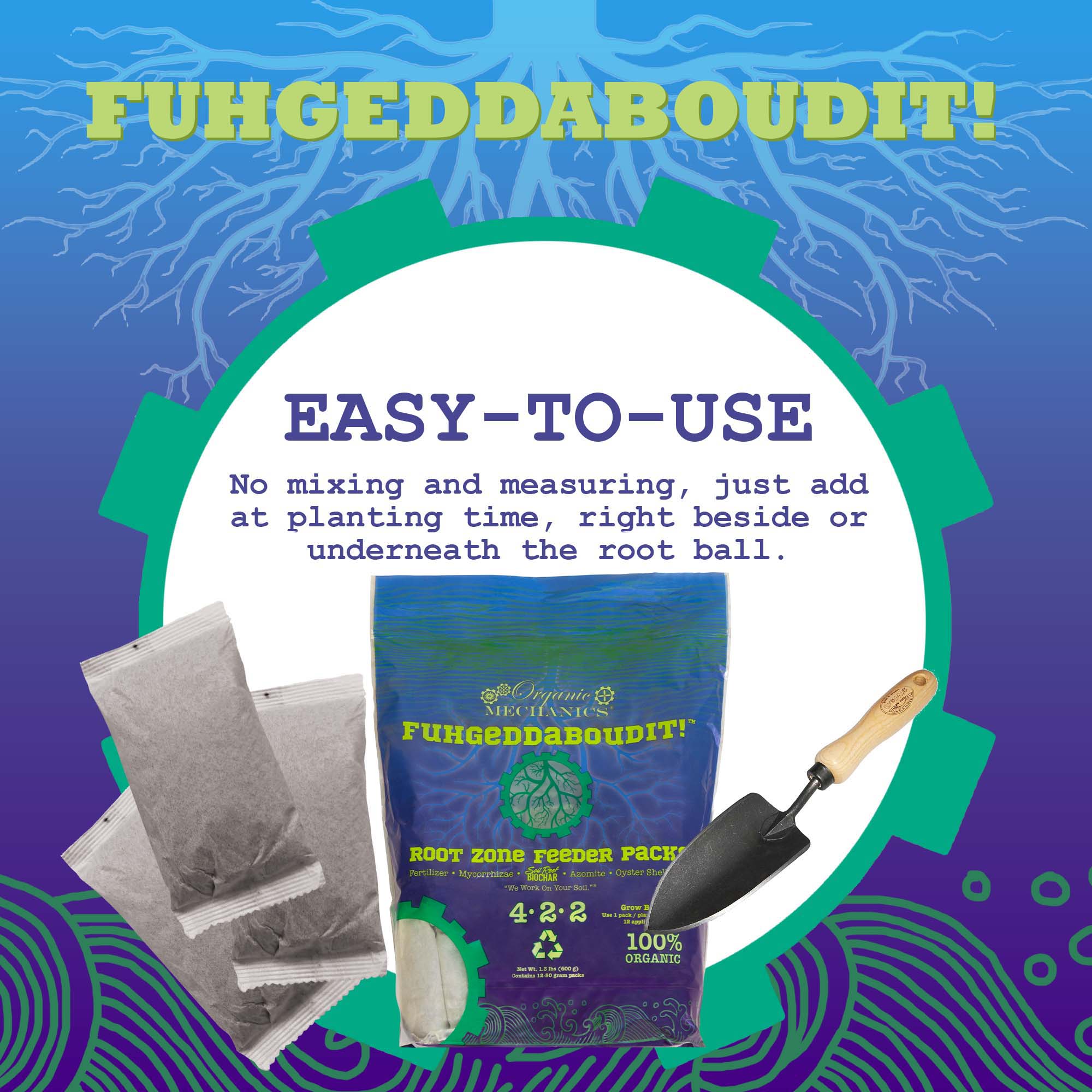 Organic Mechanics 4-2-2  Fuhgeddaboutit! Root Zone Feeder Packs (Pack of 12)