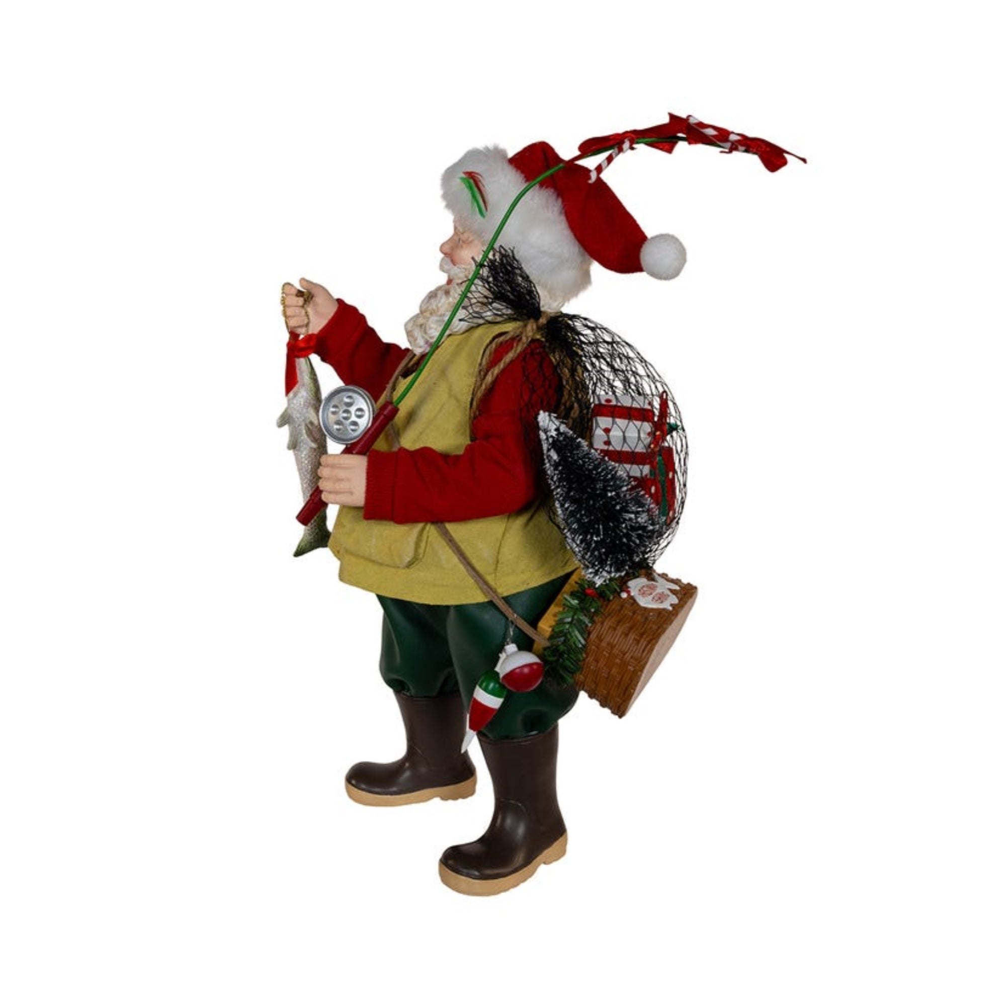 Kurt Adler Fabriché™ Fisherman Santa Standing Christmas Figurine, 10.5"