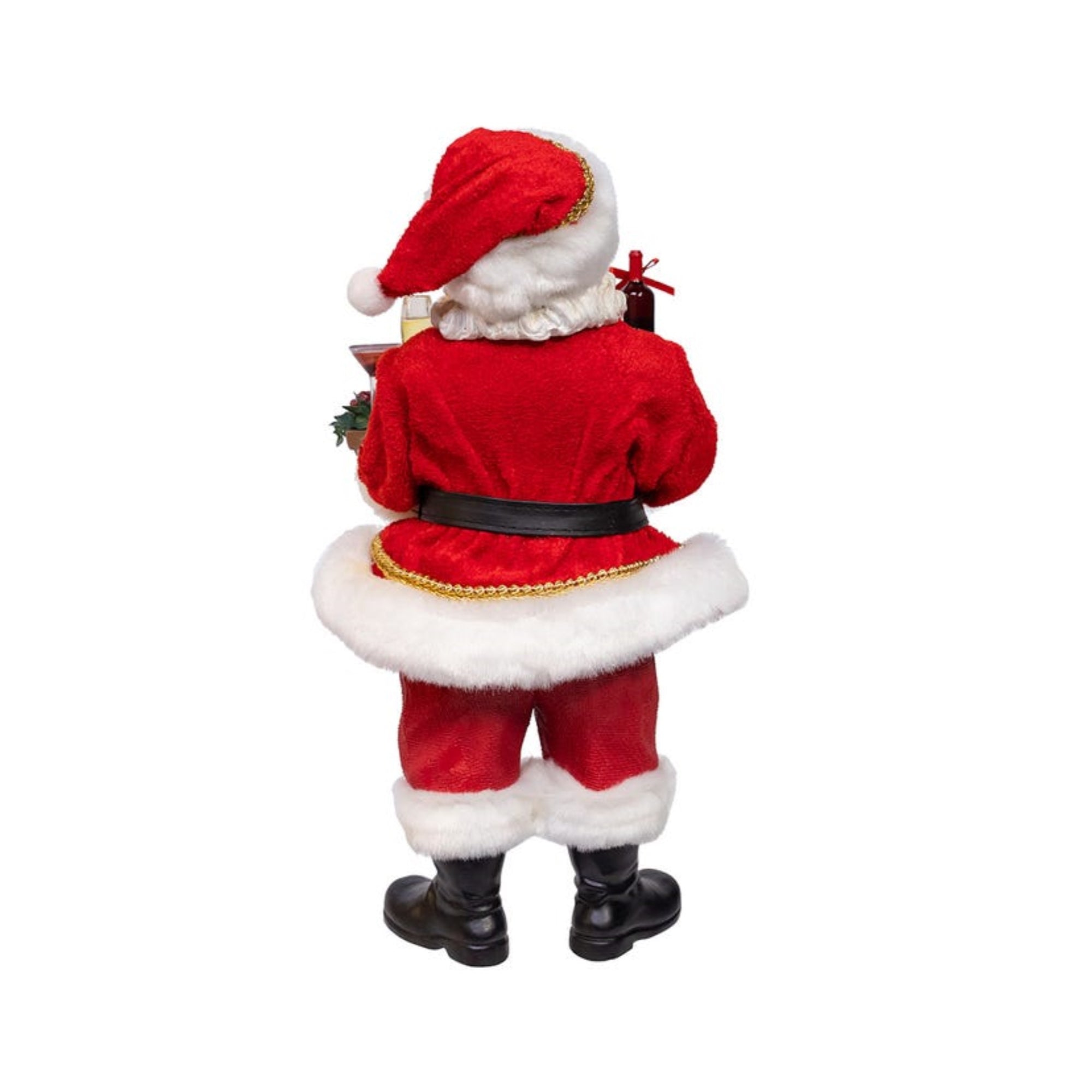 Kurt Adler Fabriche Wine Santa Standing Christmas Figurine, 10.5"