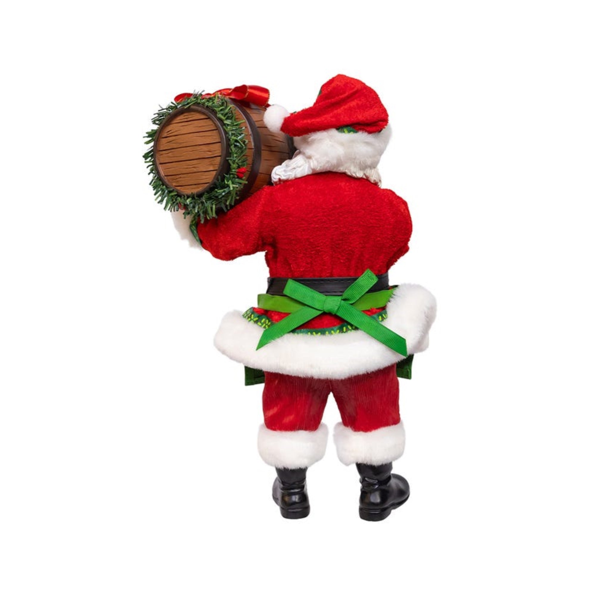 Kurt Adler Fabriché™ Beer Barrel Santa Claus Standing Christmas Figurine, 10.5"