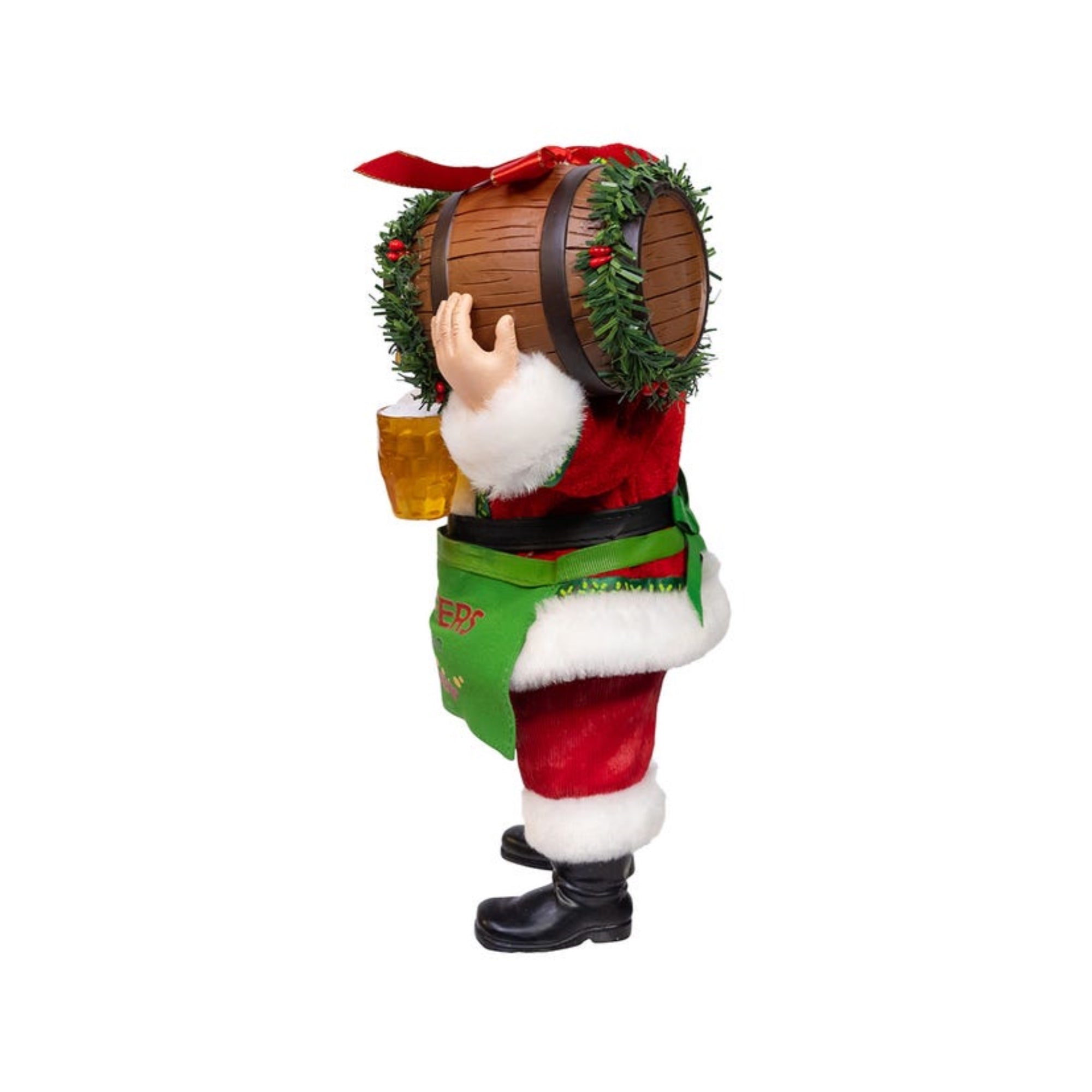Kurt Adler Fabriché™ Beer Barrel Santa Claus Standing Christmas Figurine, 10.5"