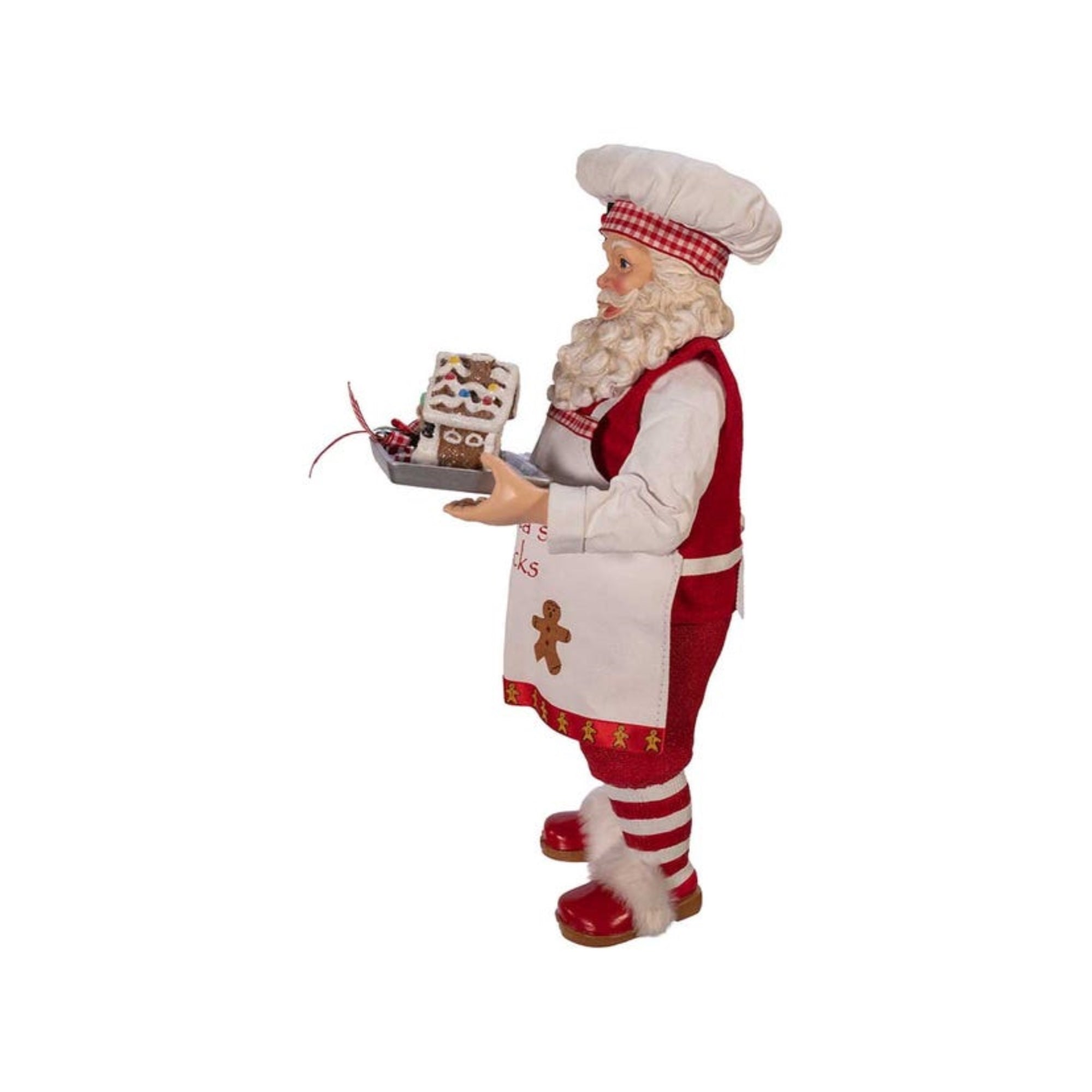 Kurt Adler Fabriché™ Gingerbread Chef Santa Standing Christmas Figurine, 10.5"