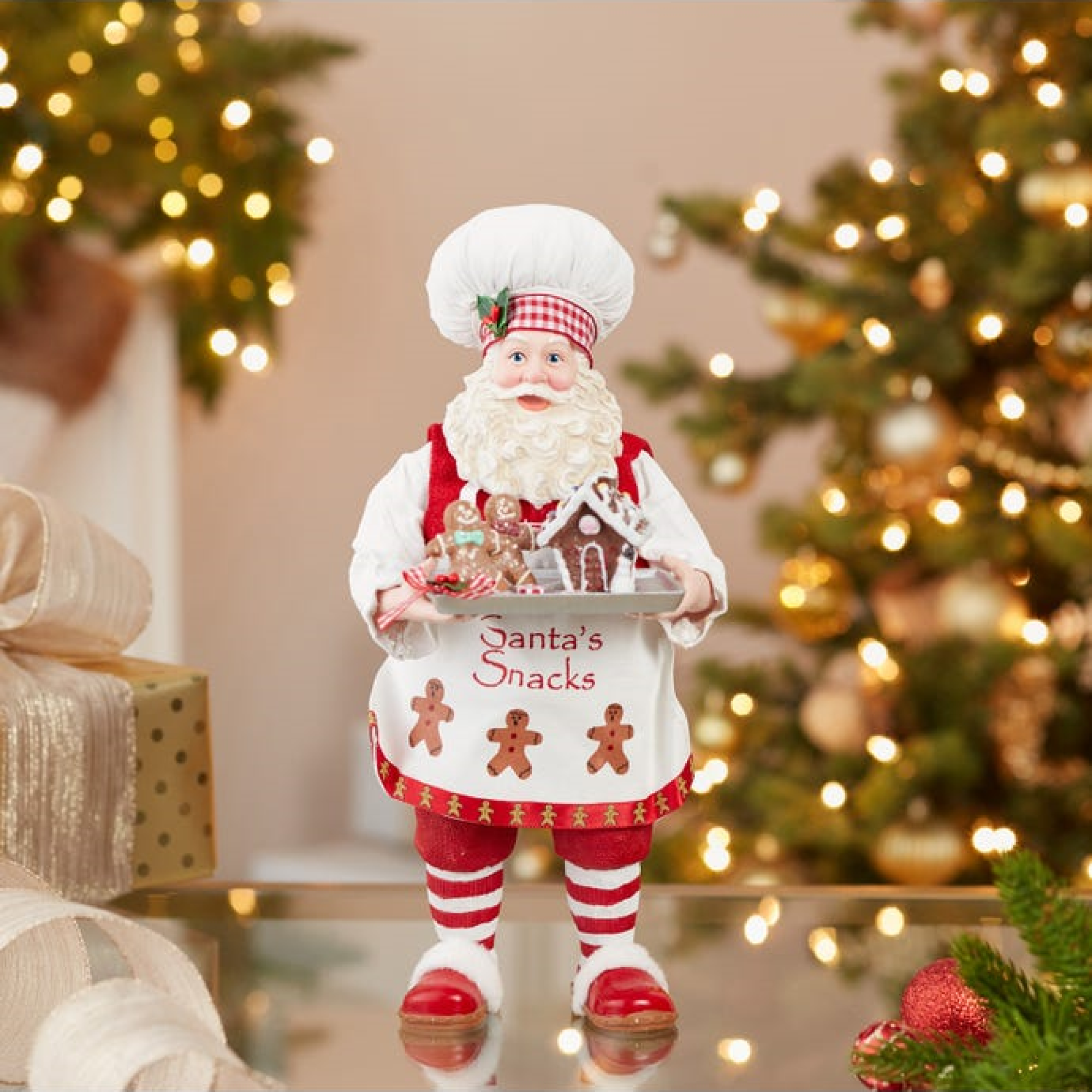 Kurt Adler Fabriché™ Gingerbread Chef Santa Standing Christmas Figurine, 10.5"