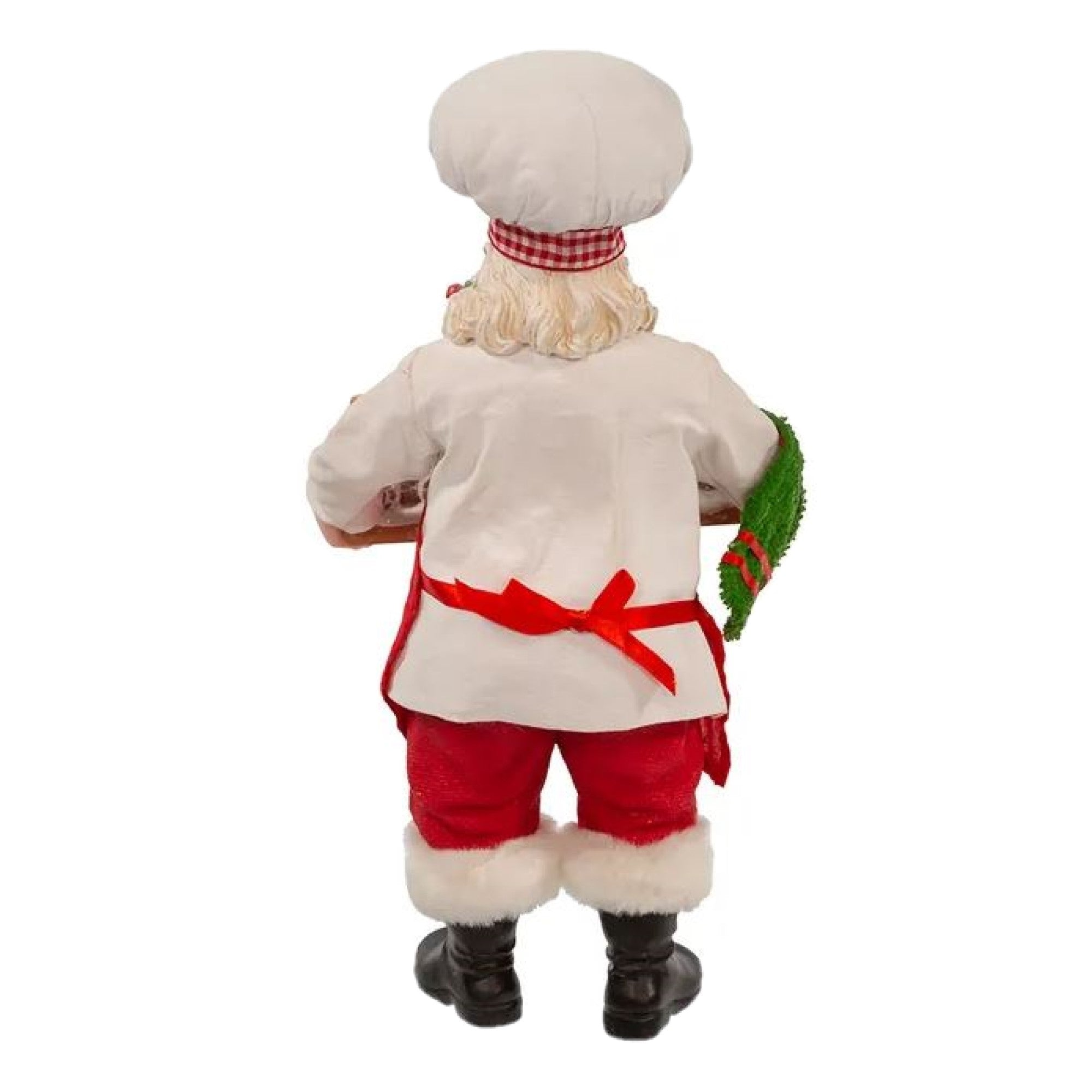Kurt Adler Fabriche Christmas Figurine, Chef Santa with Gingerbread Train, 11in