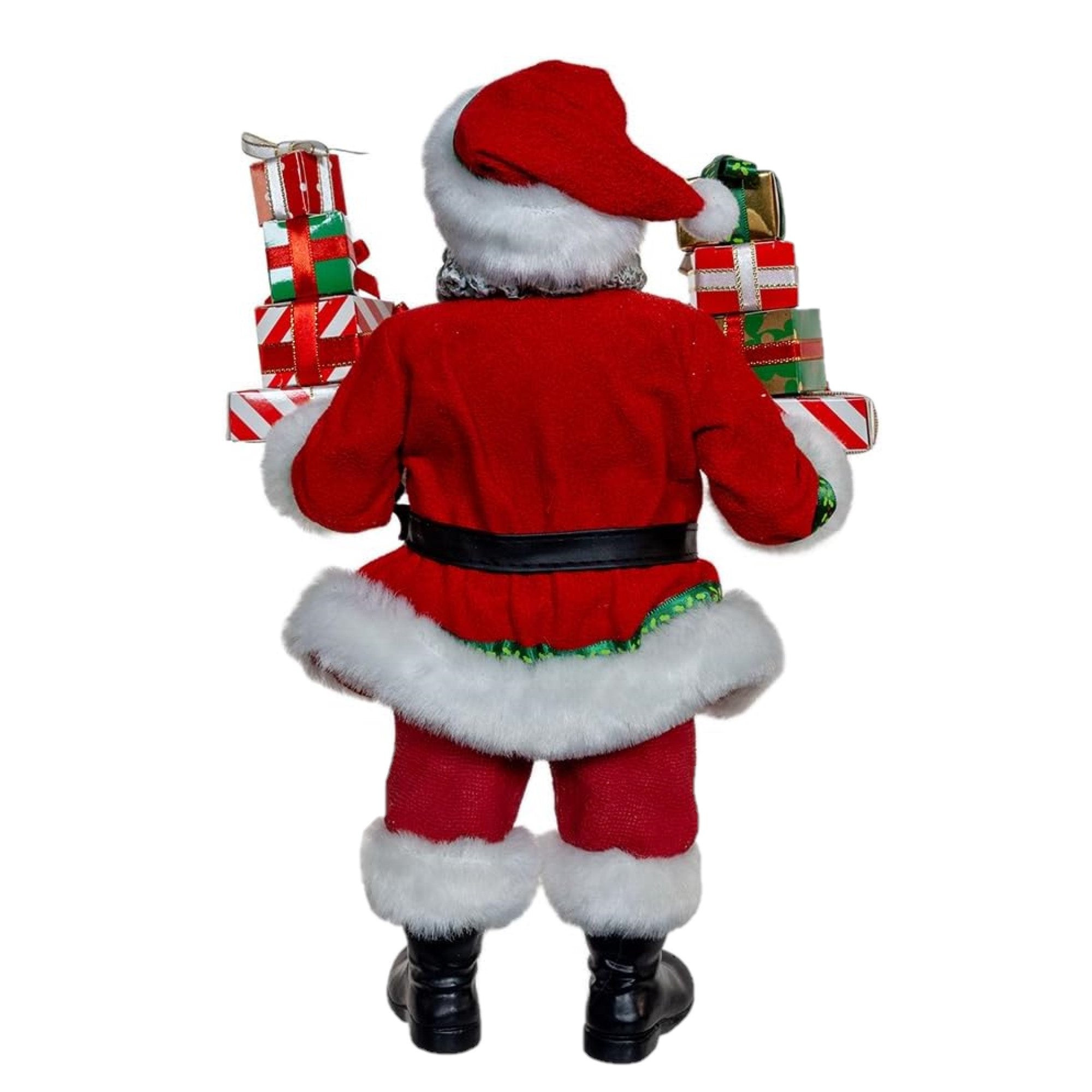 Kurt Adler Fabriche Christmas Figurine, African American Santa with Gifts, 10.5in