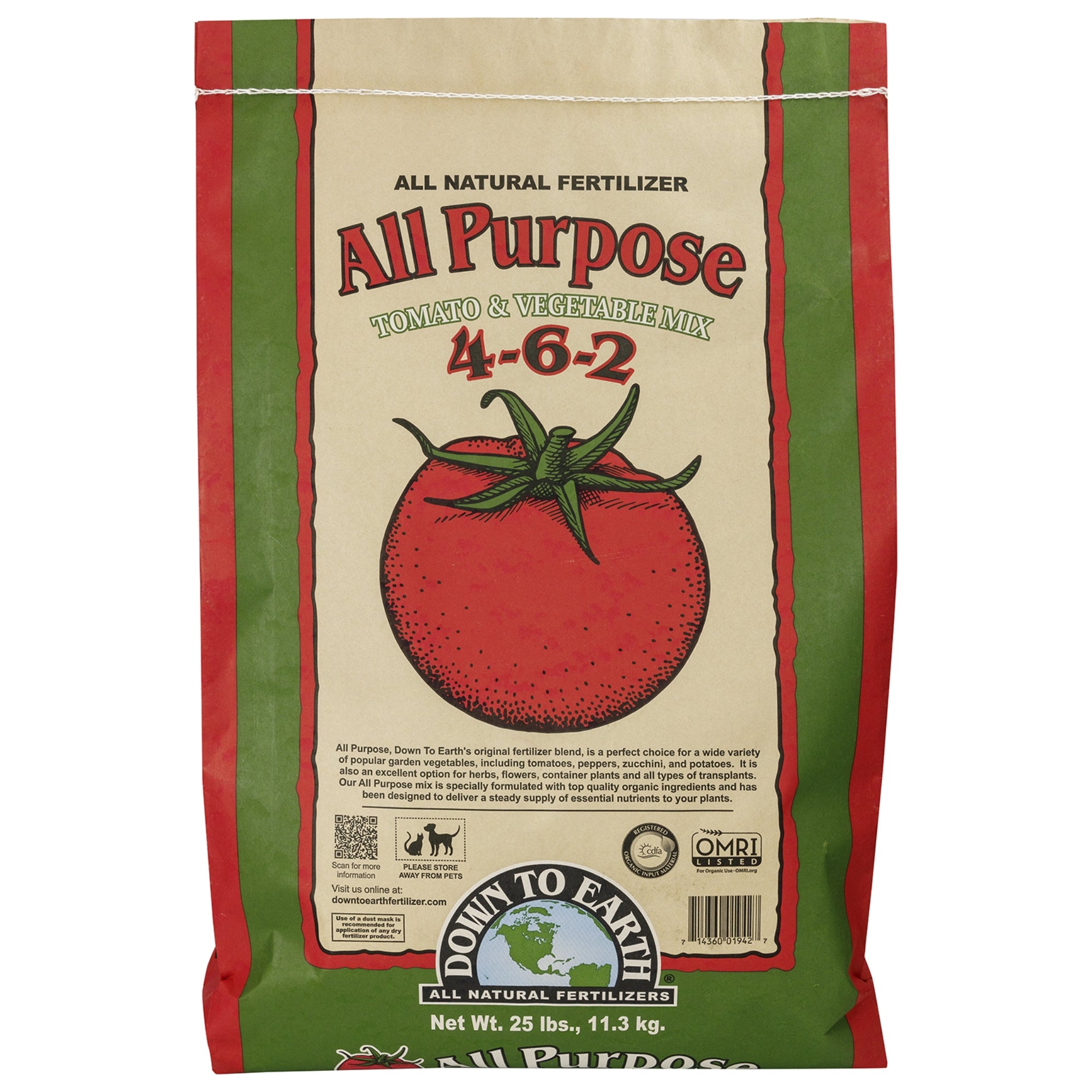 Down to Earth Organic All Purpose Fertilizer Mix 4-6-2