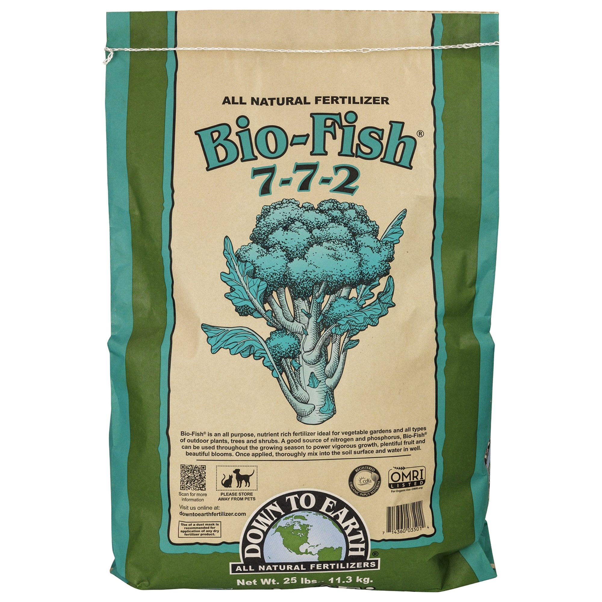 Down to Earth Organic Bio-Fish Fertilizer Mix 7-7-2