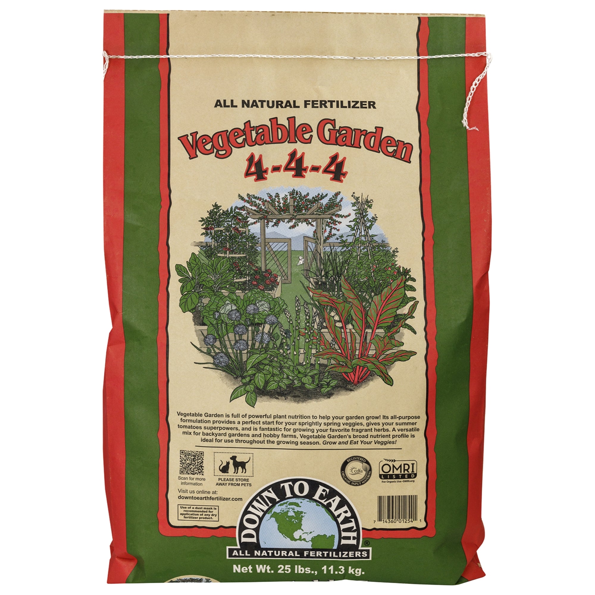 Down to Earth Organic Vegetable Garden Fertilizer 4-4-4