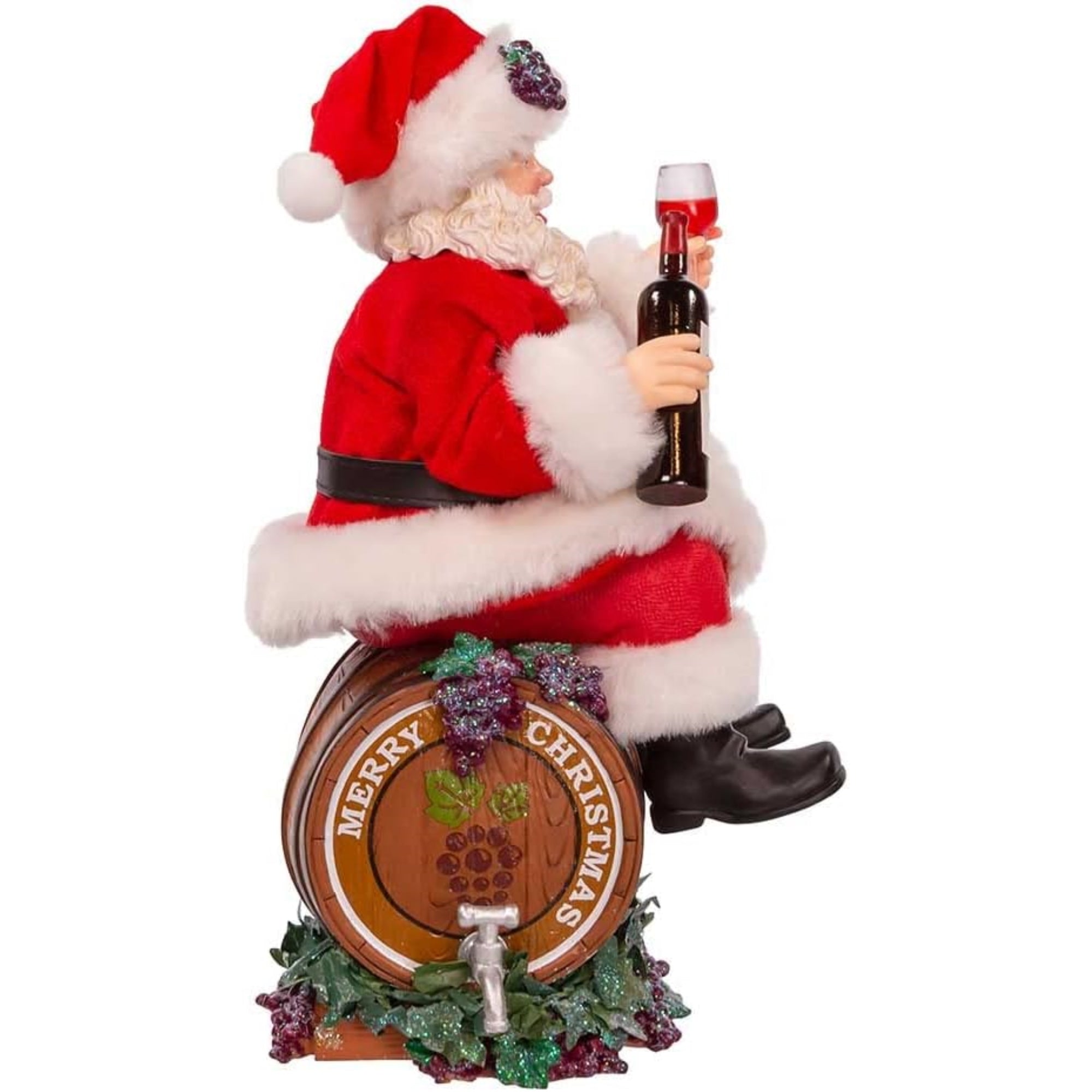Kurt Adler Fabriche Christmas Figurine, Santa Beach Chair, 10.5in