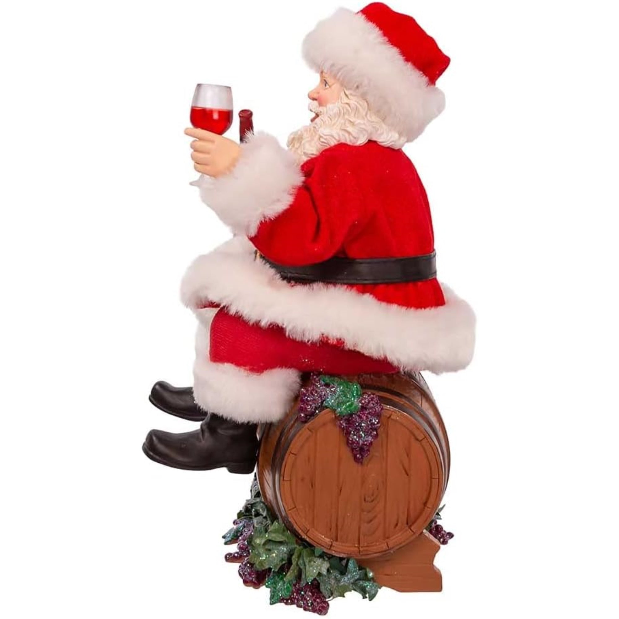 Kurt Adler Fabriche Christmas Figurine, Santa Beach Chair, 10.5in