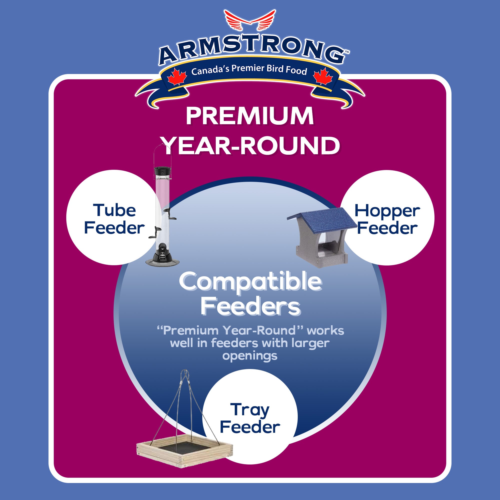 Armstrong Wild Bird Food Premium Year-Round Blend, 40lbs