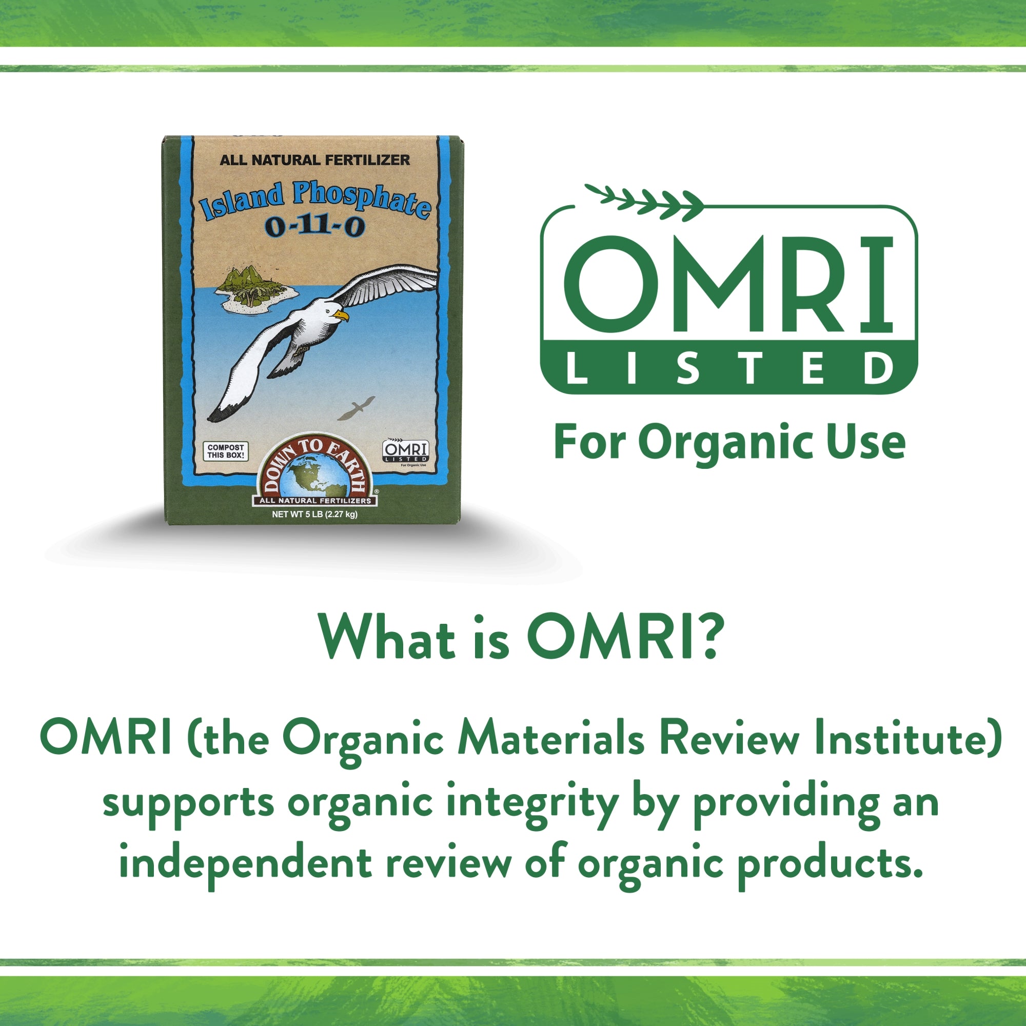 Down to Earth Island Phosphate 0-11-0 All Natural Fertilizer, 5lbs