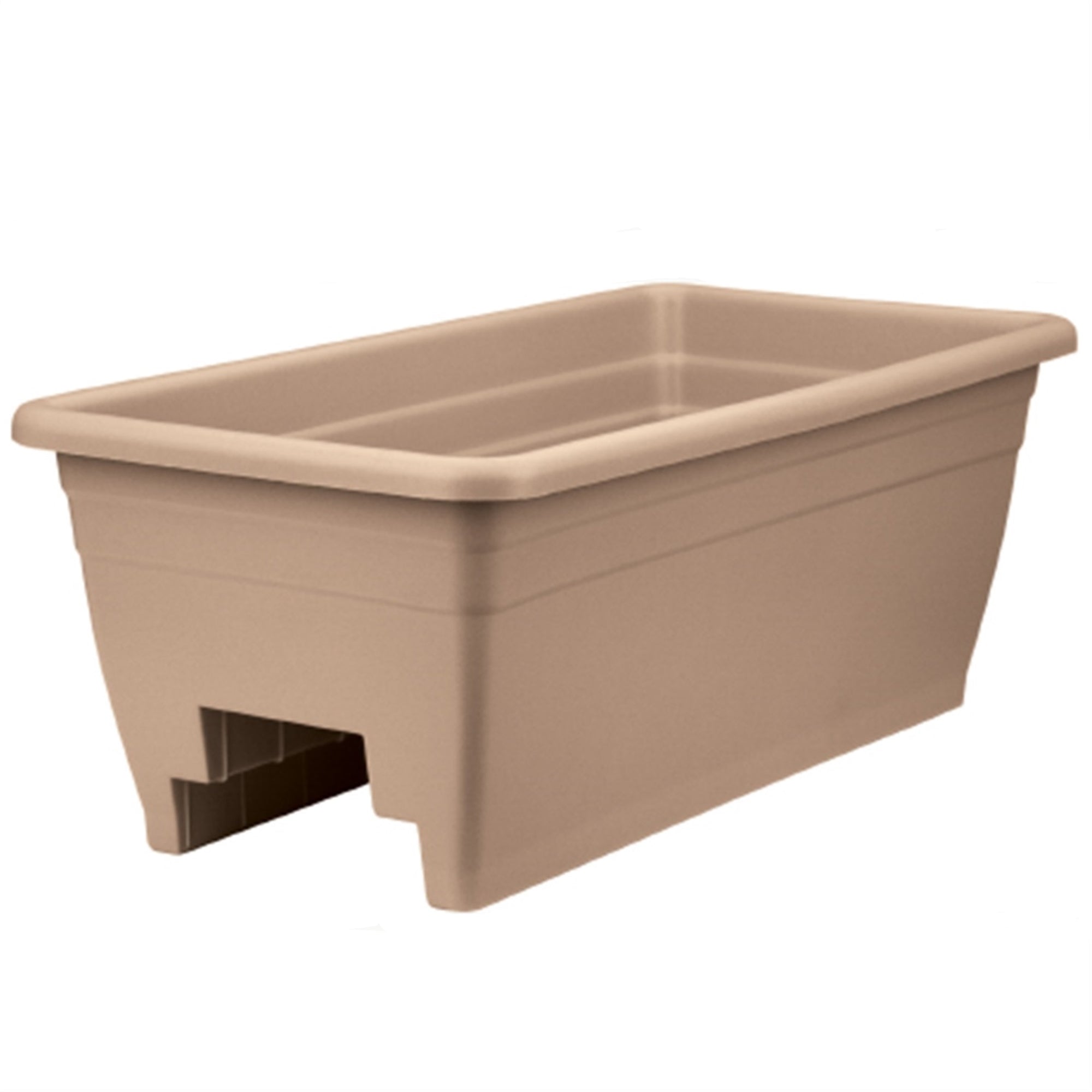 The HC Companies Plastic Deck Rail Rectangular Planter