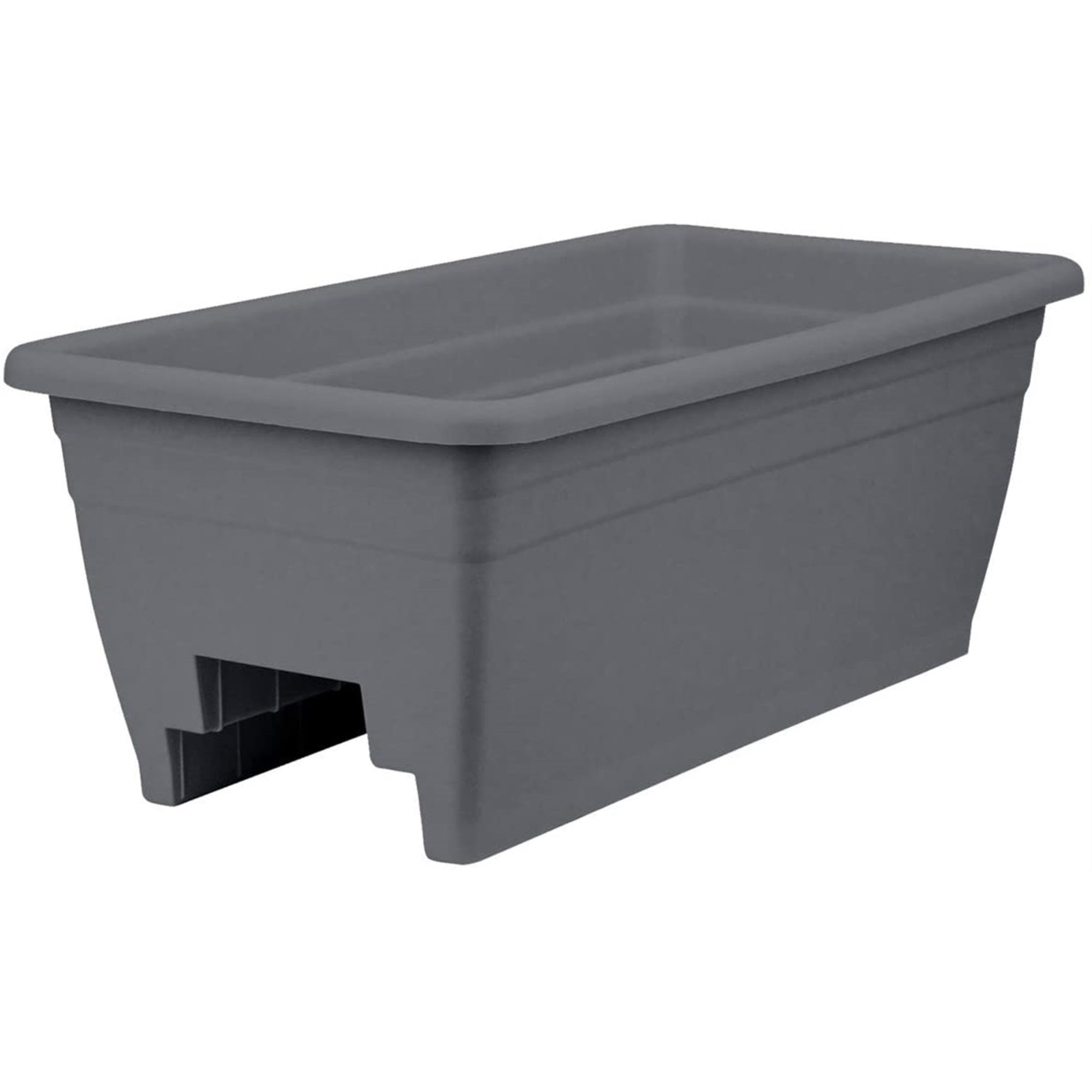 The HC Companies Plastic Deck Rail Rectangular Planter