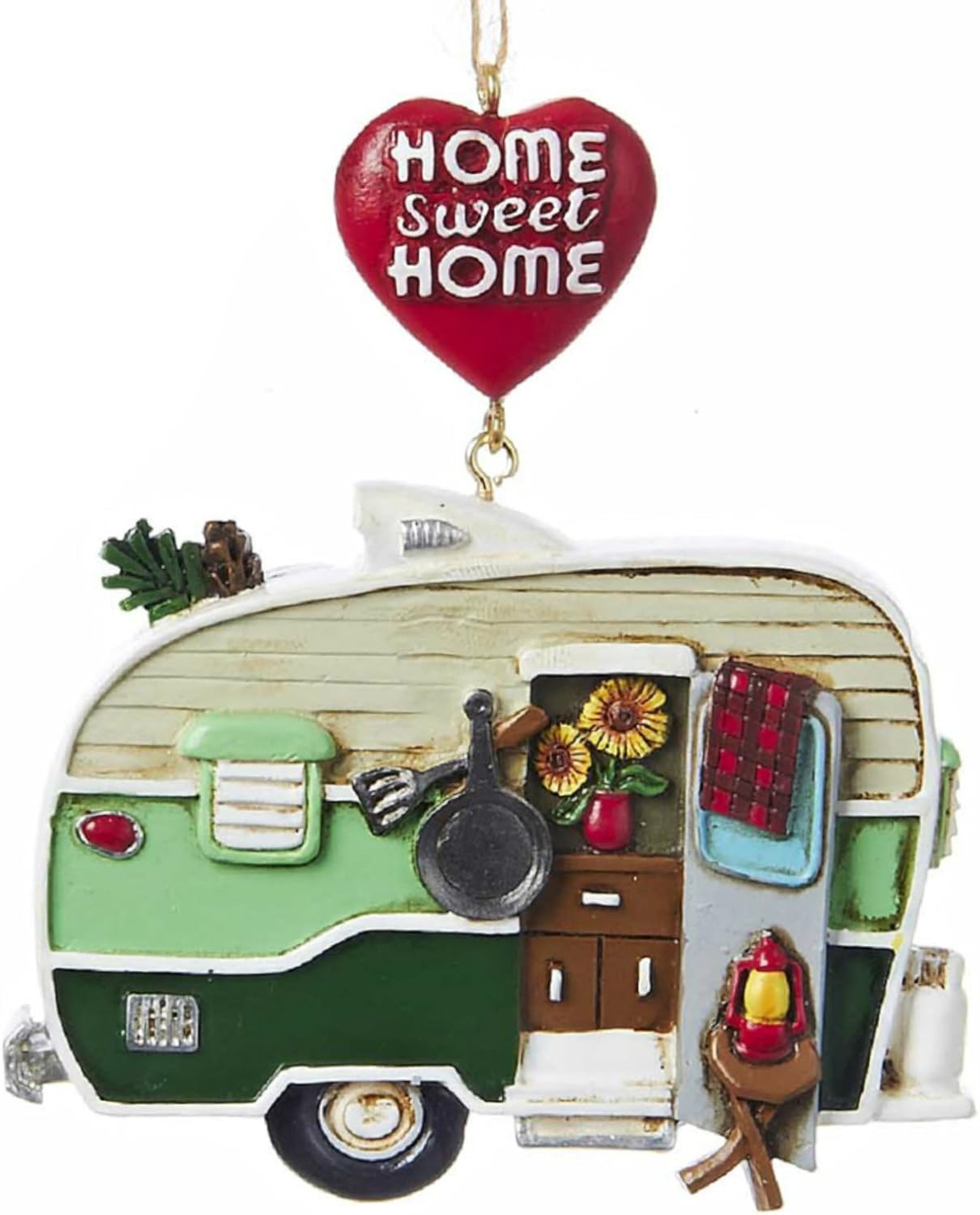 Kurt Adler Home Sweet Home & Happy Camper Christmas Ornaments, Pack of 2