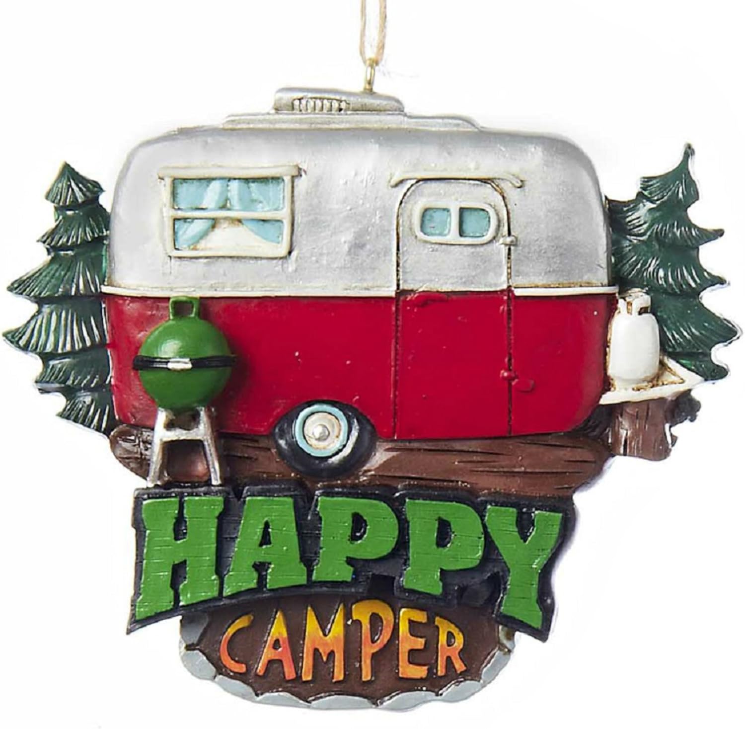 Kurt Adler Home Sweet Home & Happy Camper Christmas Ornaments, Pack of 2