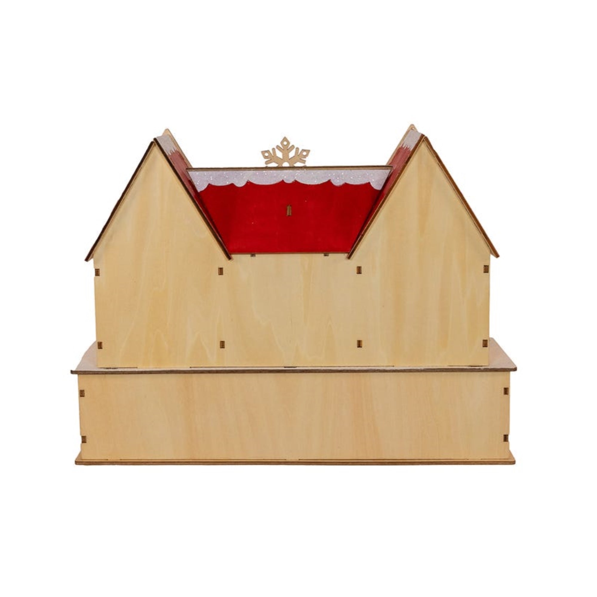Kurt Adler Battery Operated Wooden Pre-Lit LED Santa's Workshop, 10"