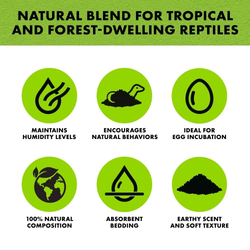 Zilla Jungle Mix Reptile Bedding — Sphagnum Moss & Fir for Tropical Habitats — 24qt