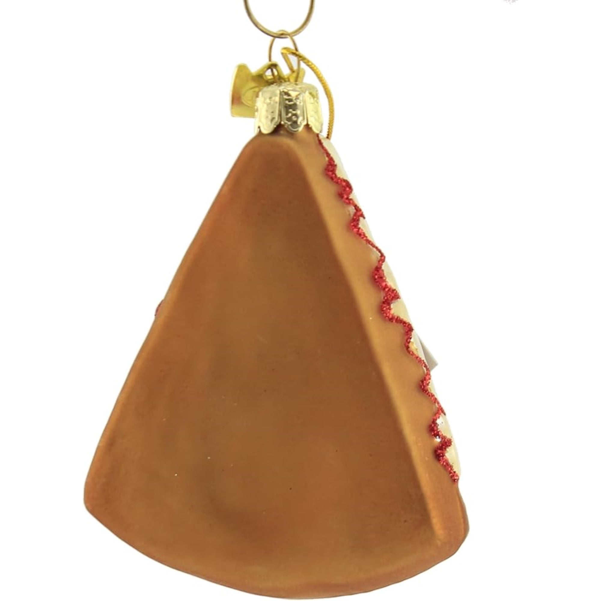 Kurt Adler Noble Gems Glass Ornament for Christmas Tree, Pizza Slice