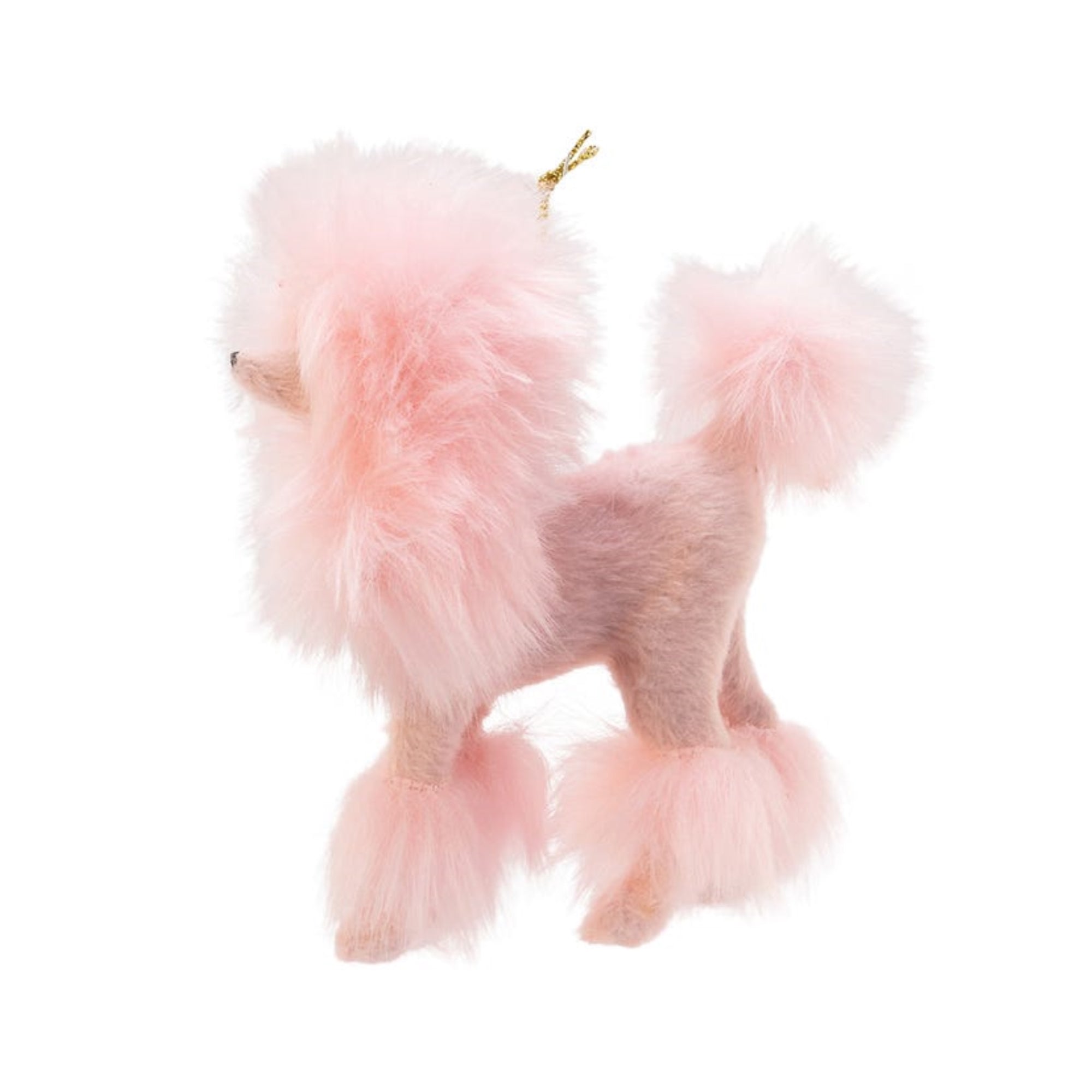 Kurt Adler Plush Ornament for Christmas Tree, Pink Poodle