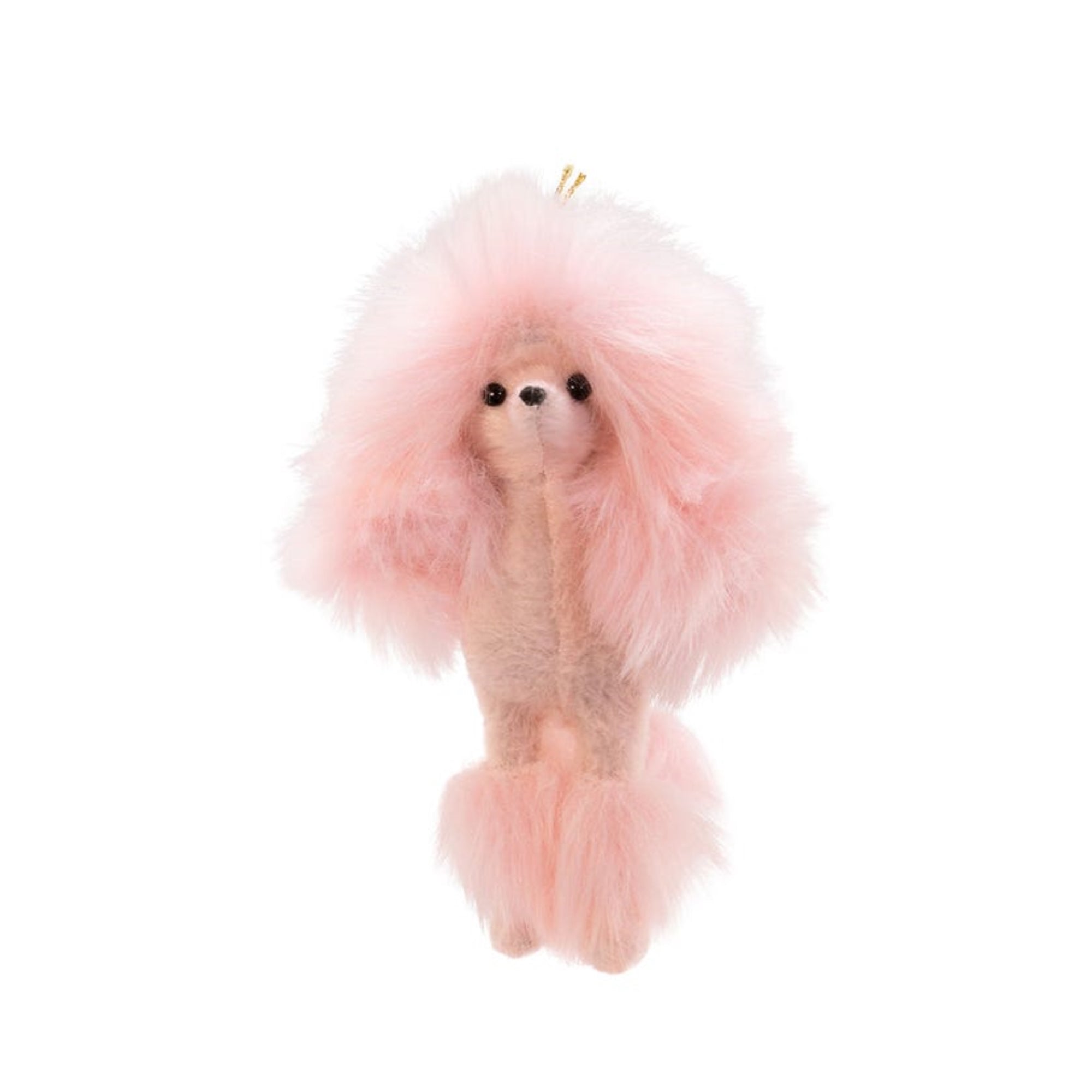 Kurt Adler Plush Ornament for Christmas Tree, Pink Poodle