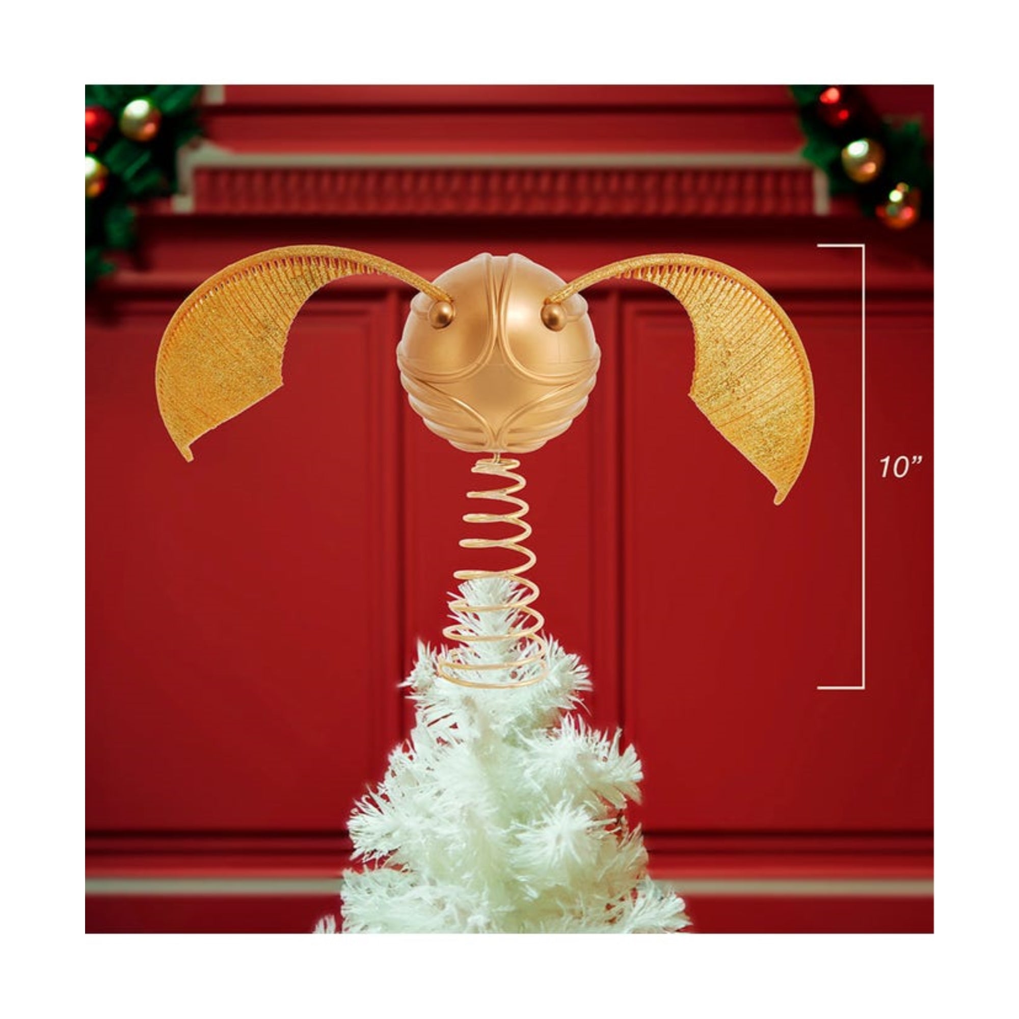 Kurt Adler UnLit Harry Potter Quidditch Snitch Treetop, Multicolor, 10"