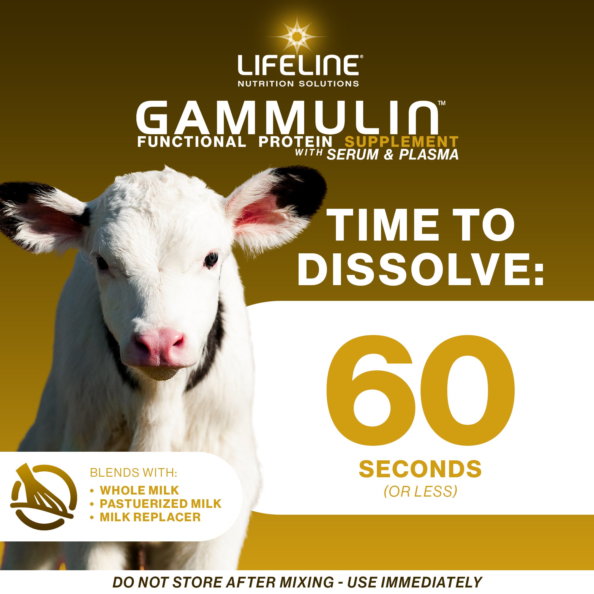 ANNUSO LIFELINE Gammulin Immune & Intestinal Support for Calves, 10lb Pail