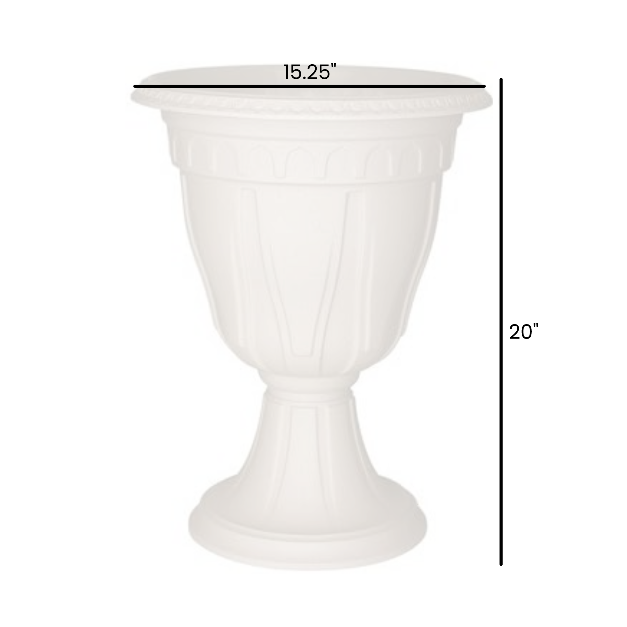 DCN Azura Classic Tall Plastic Urn, 15in