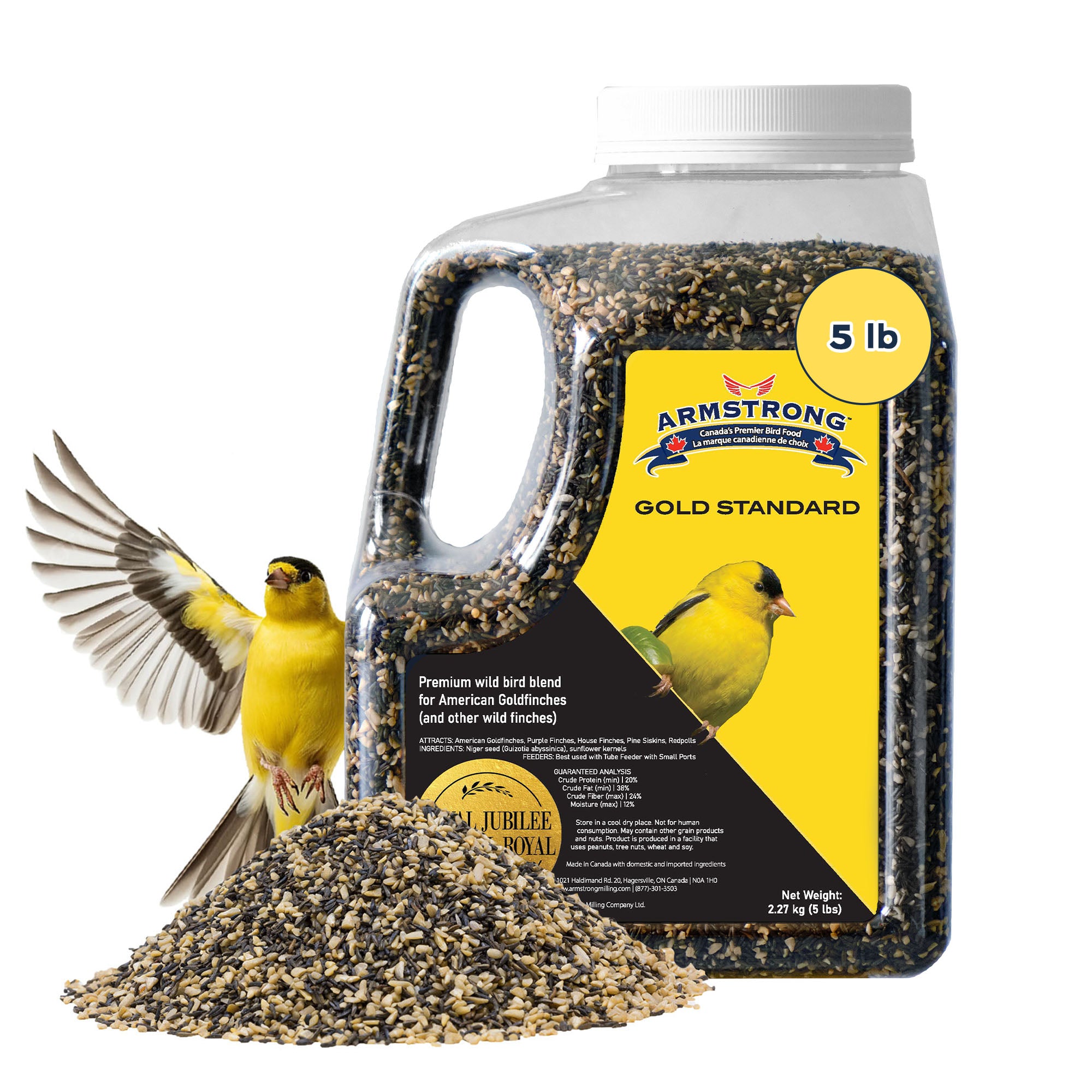 Armstrong Wild Bird Food Royal Jubilee Gold Standard Blend, 5lb Jug