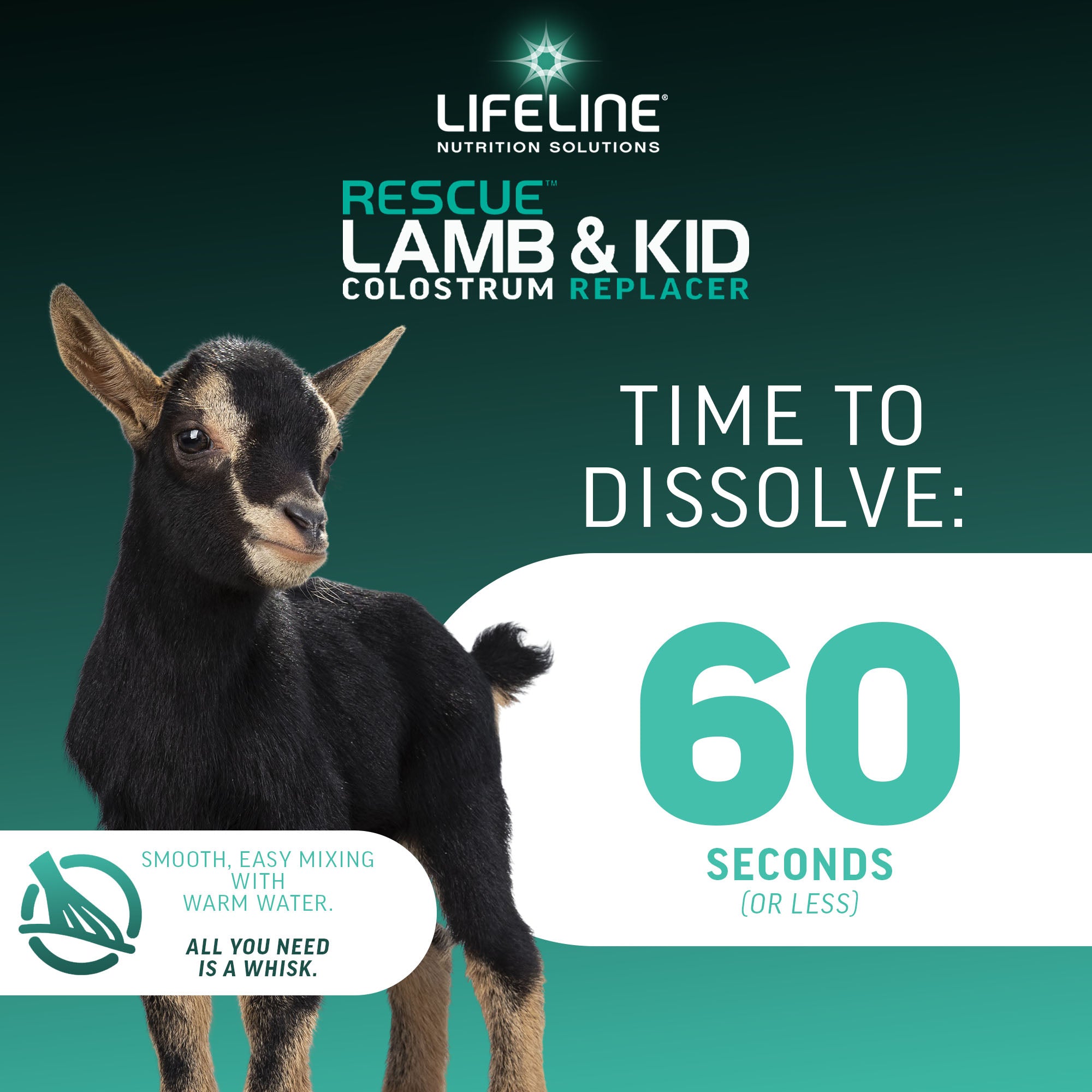 ANNUSO LIFELINE Rescue Lamb & Kid Colostrum Replacer, 1.3lb Bag