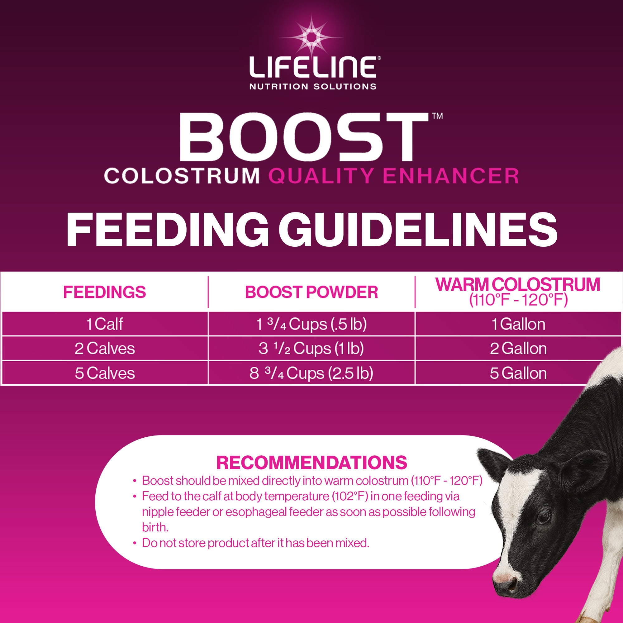 ANNUSO LIFELINE Boost Maternal Colostrum Booster for Calves, 12lb Pail