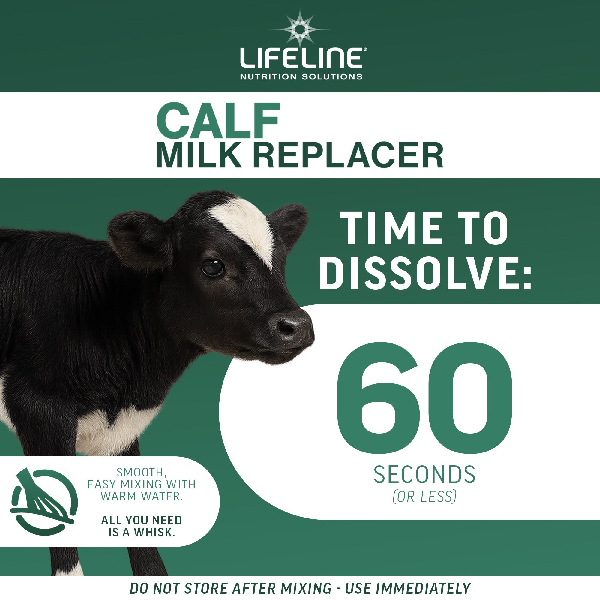 ANNUSO LIFELINE Calf Milk Replacer 22:20, 25lb Bag