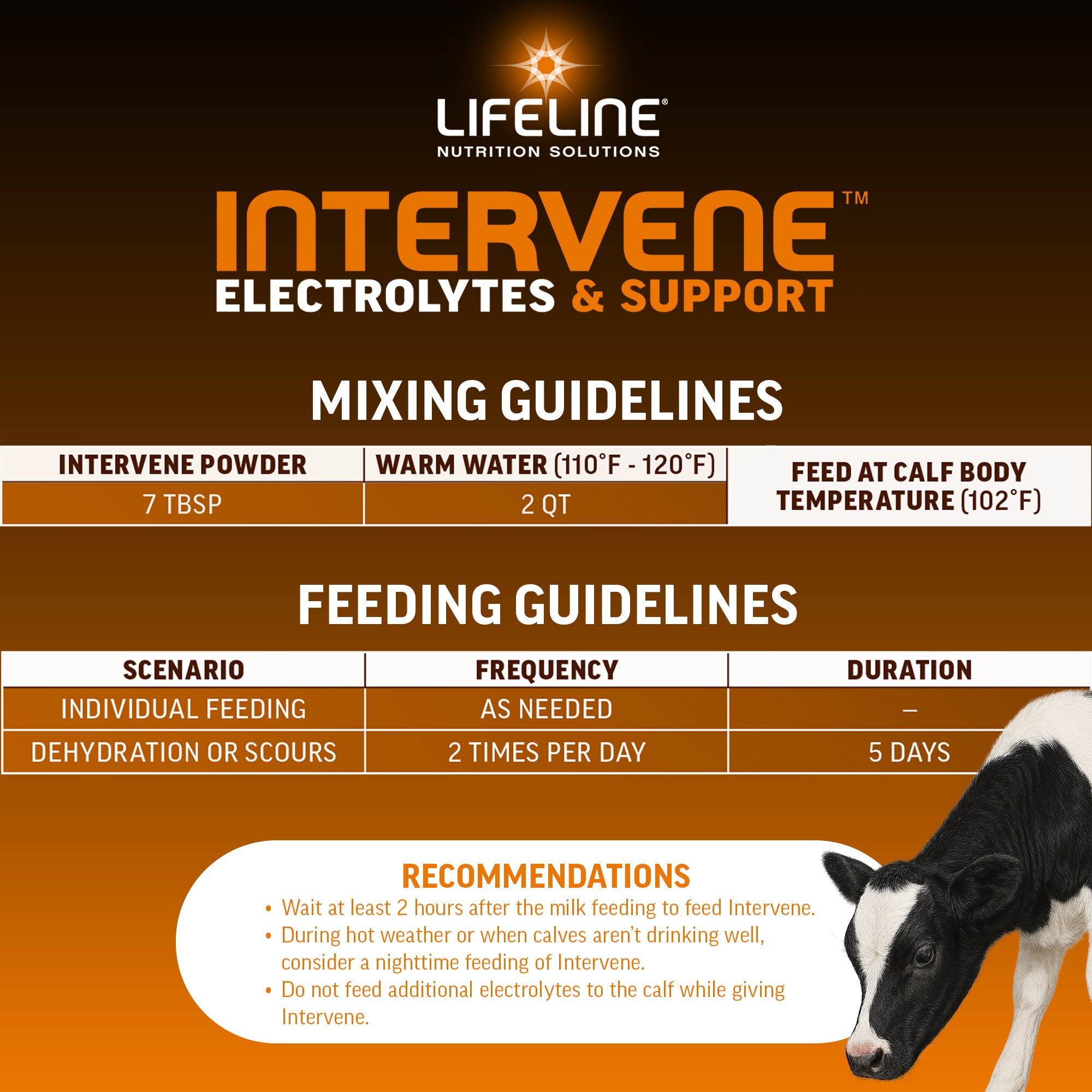 ANNUSO LIFELINE Intervene Electrolytes & Immune Support for Calves, 1lb Bag