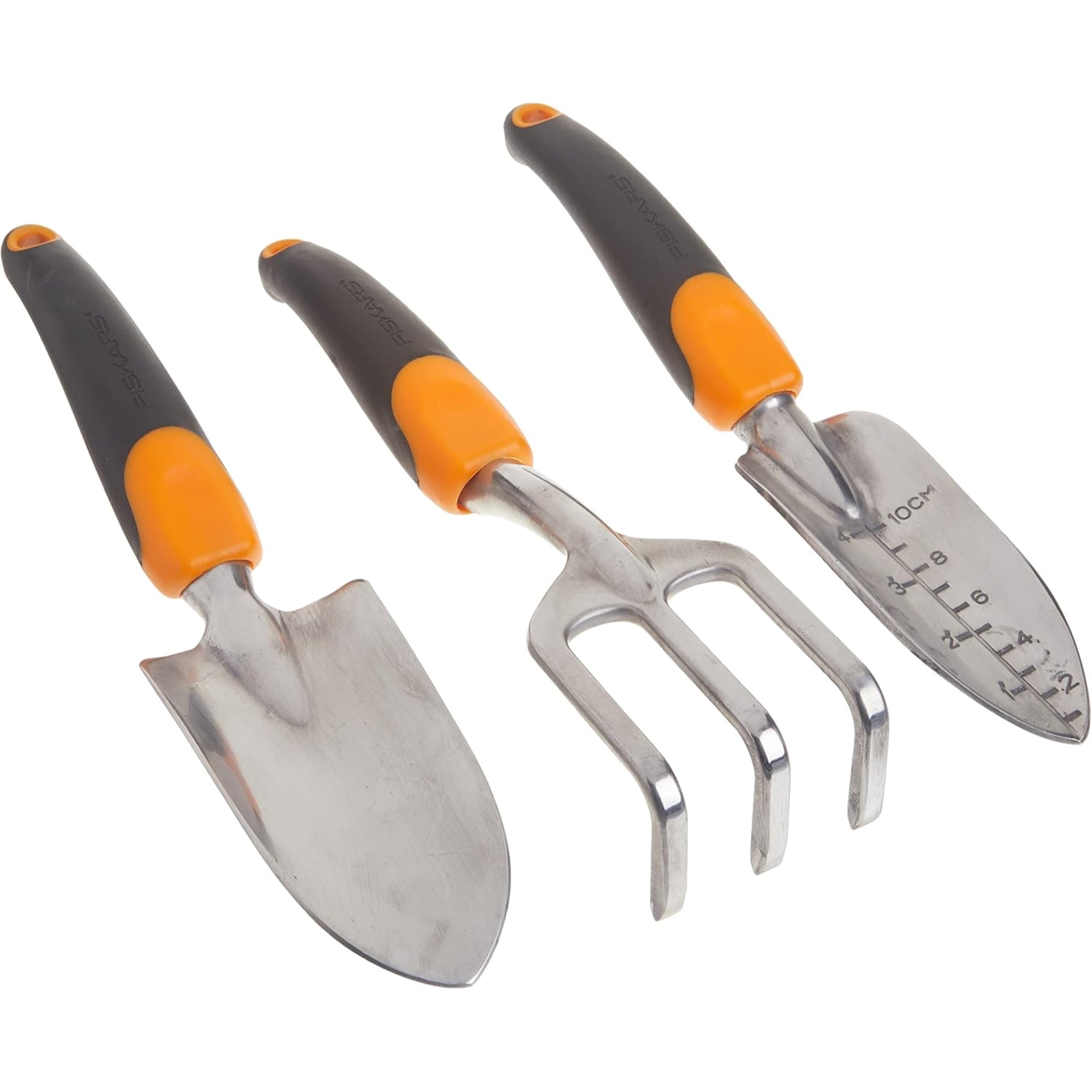 Fiskars Ergo Hand Garden Tool Set, Black/Orange, 3 Piece