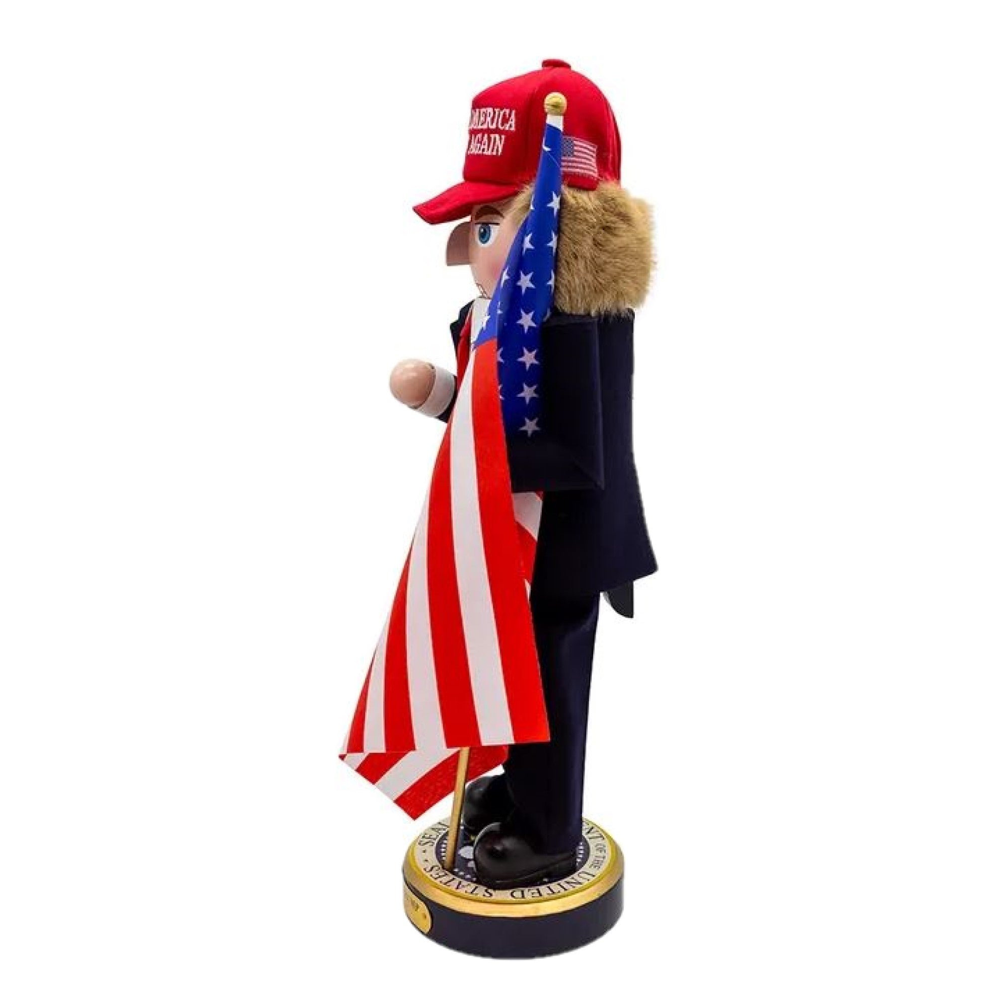 Kurt Adler Wooden Nutcracker, President Donald Trump, 16in