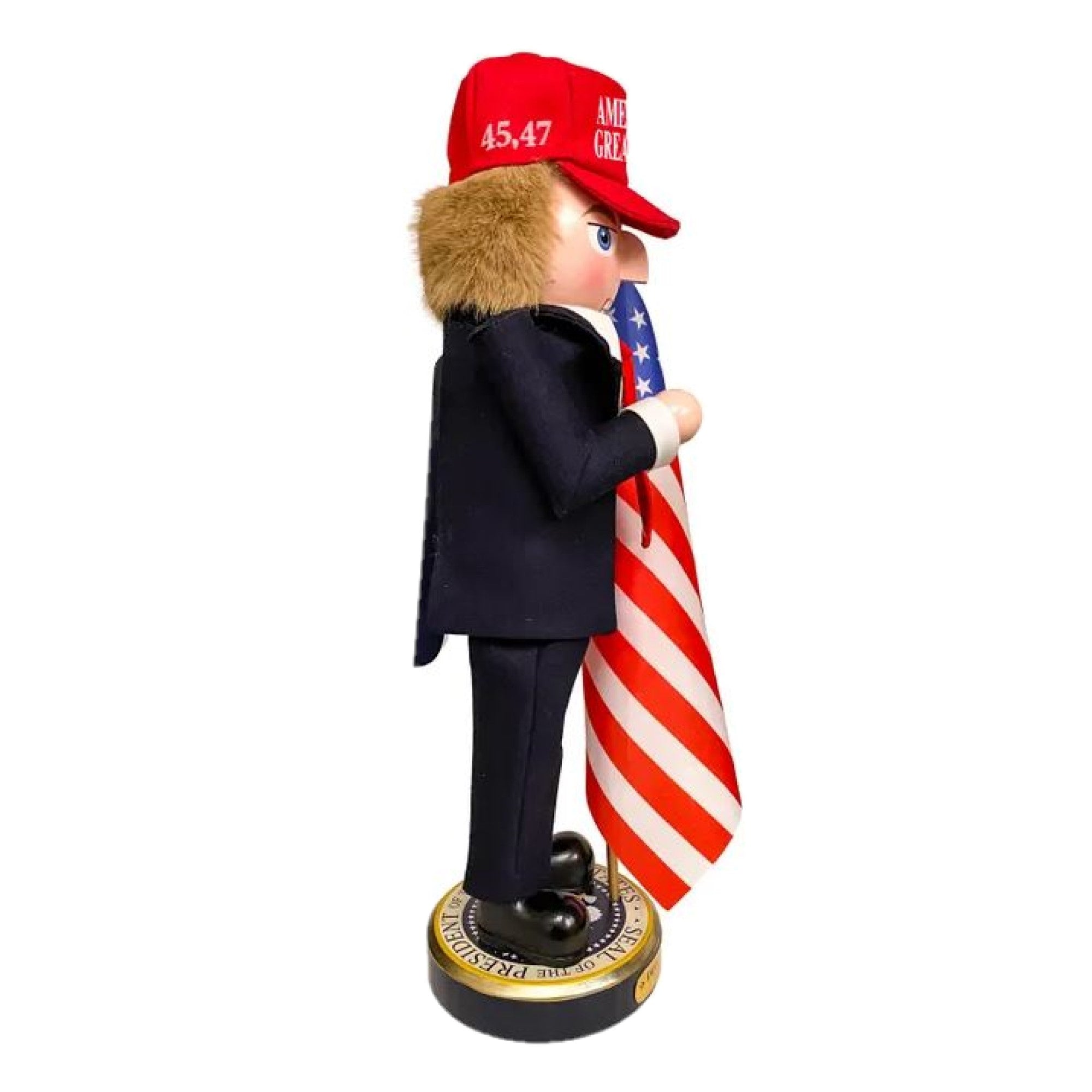 Kurt Adler Wooden Nutcracker, President Donald Trump, 16in