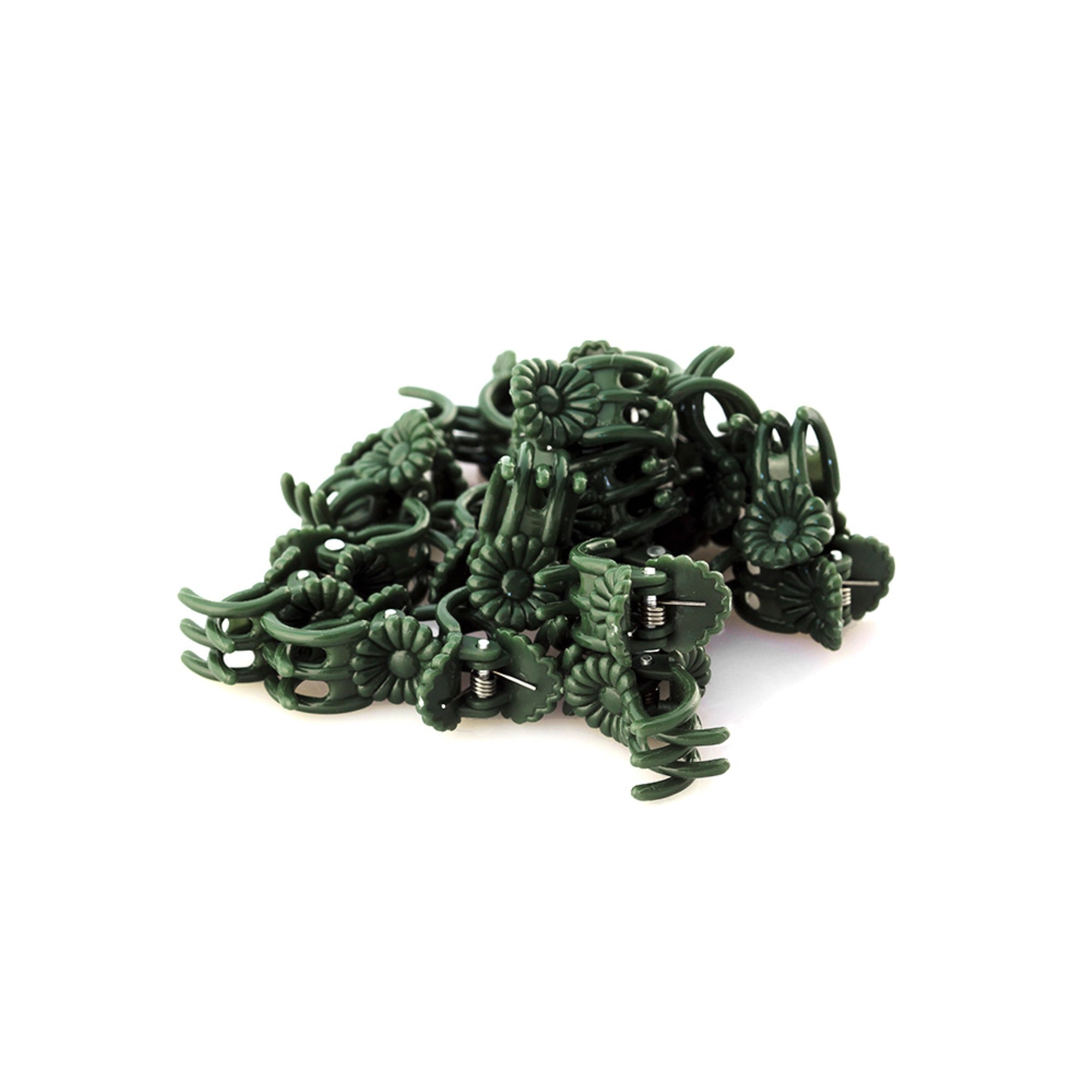 SuperMoss Daisy Orchid Clips, Green, Medium Size (24 pieces)