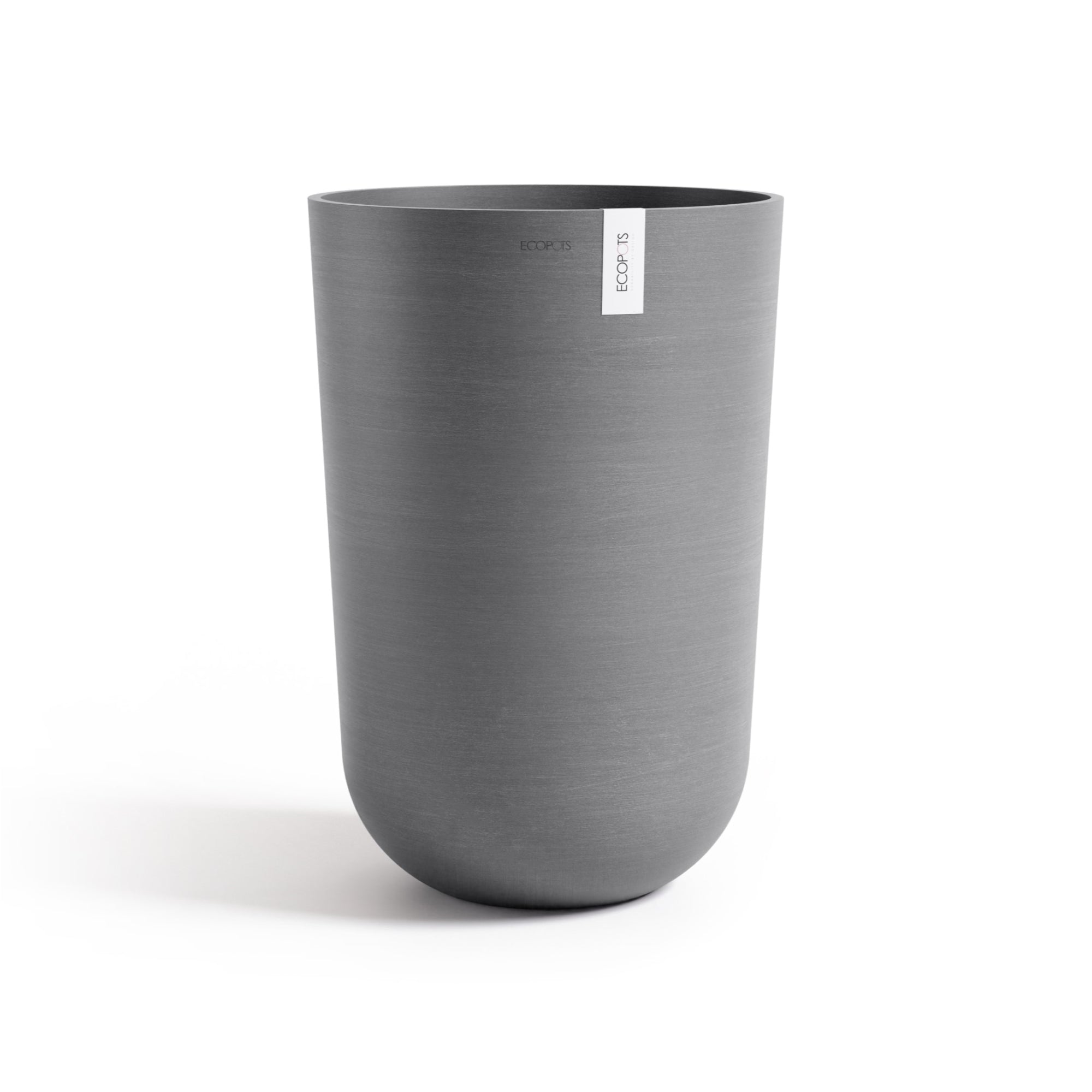 Ecopots Oslo High Durable Modern Round Indoor/Outdoor Recycled-Based Composite Flower Pot Planter, 20.5"