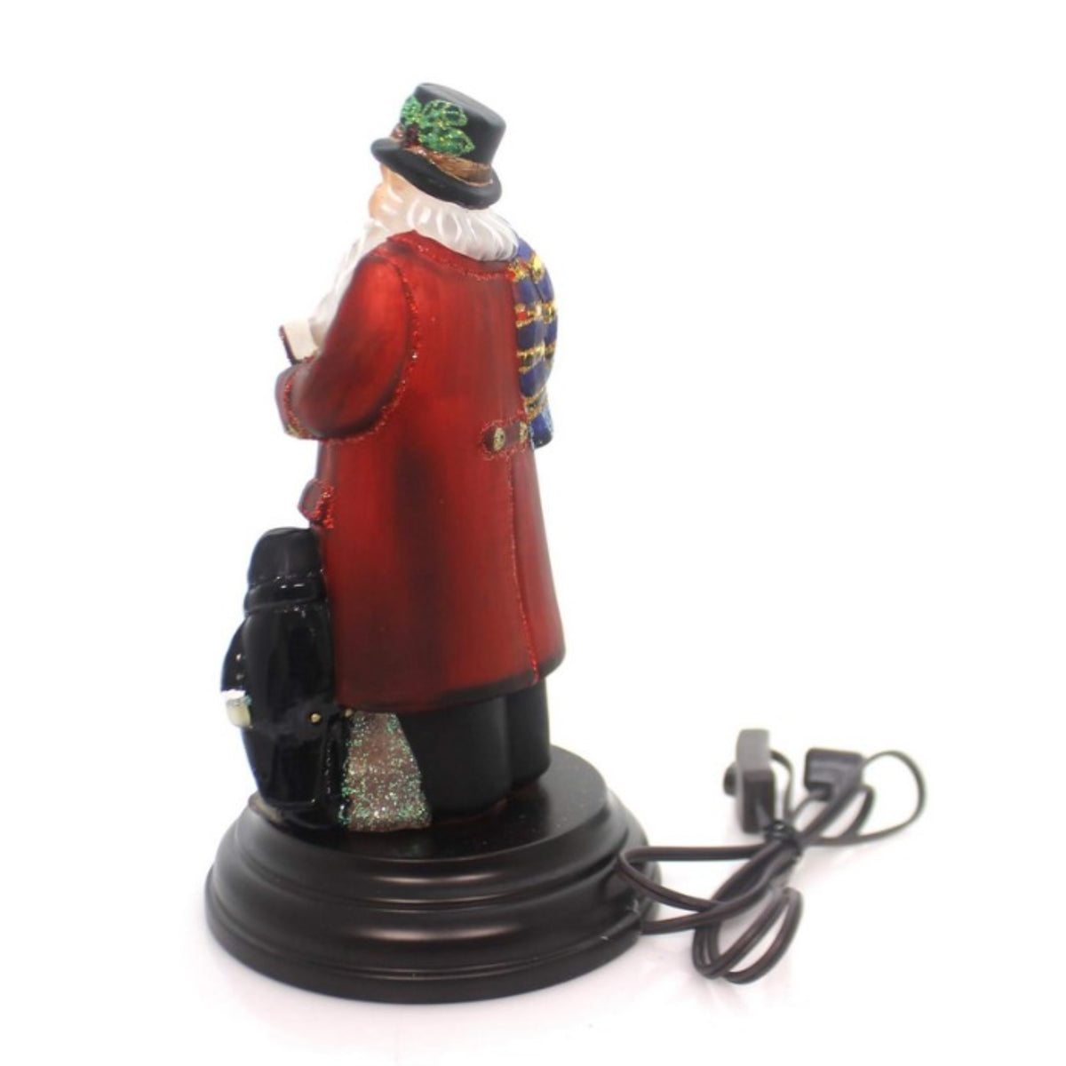 Old World Christmas Blown Glass Table Piece, Caroling Santa Light, 10.75"