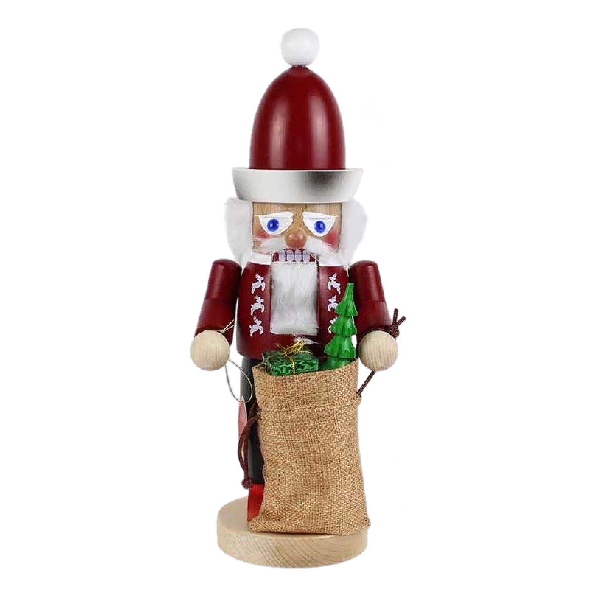 Steinbach Wooden Chubby Nutcracker, Bavarian Santa, 13.5in