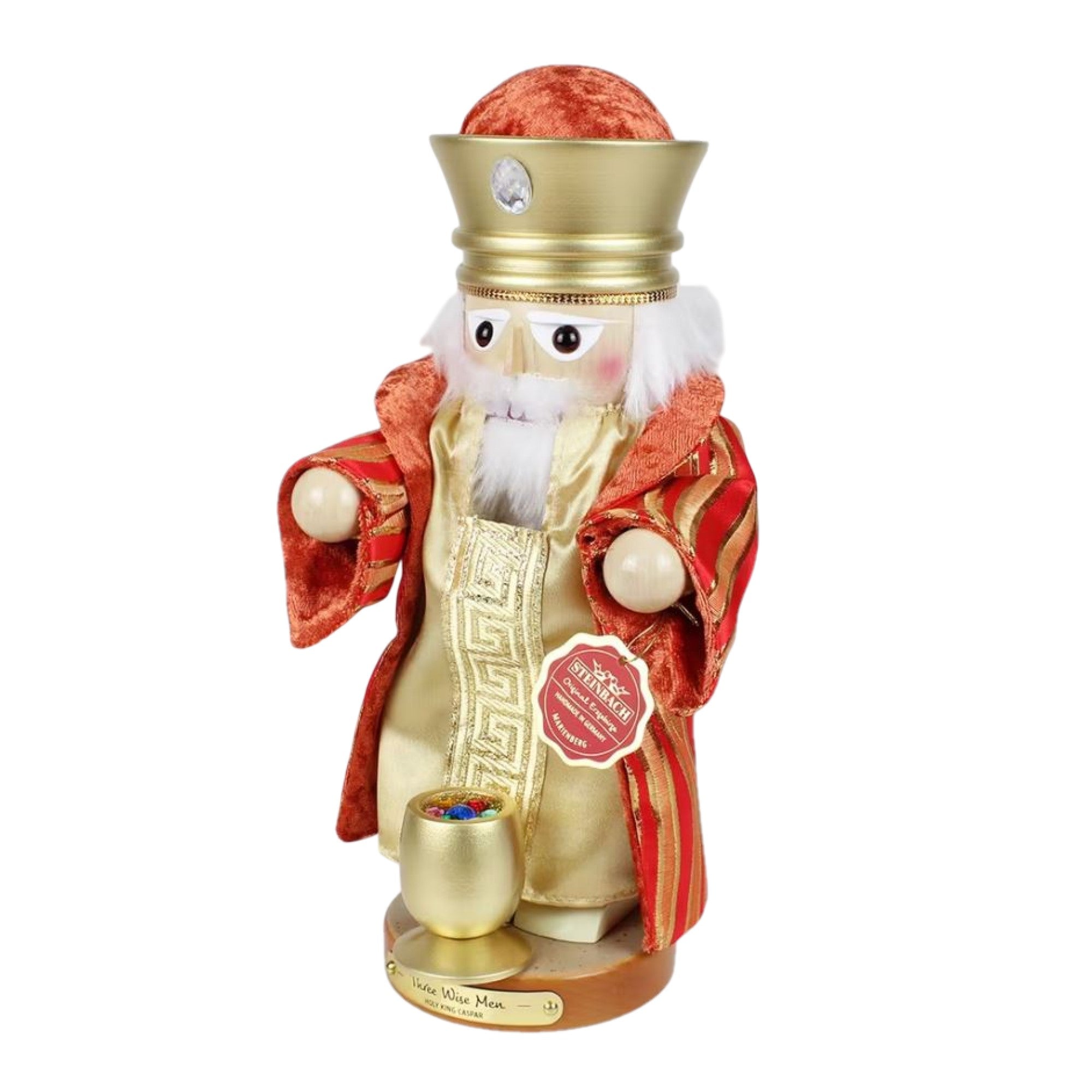 Steinbach Wooden Chubby Nutcracker, Three Wise Man - Melchior, 12in