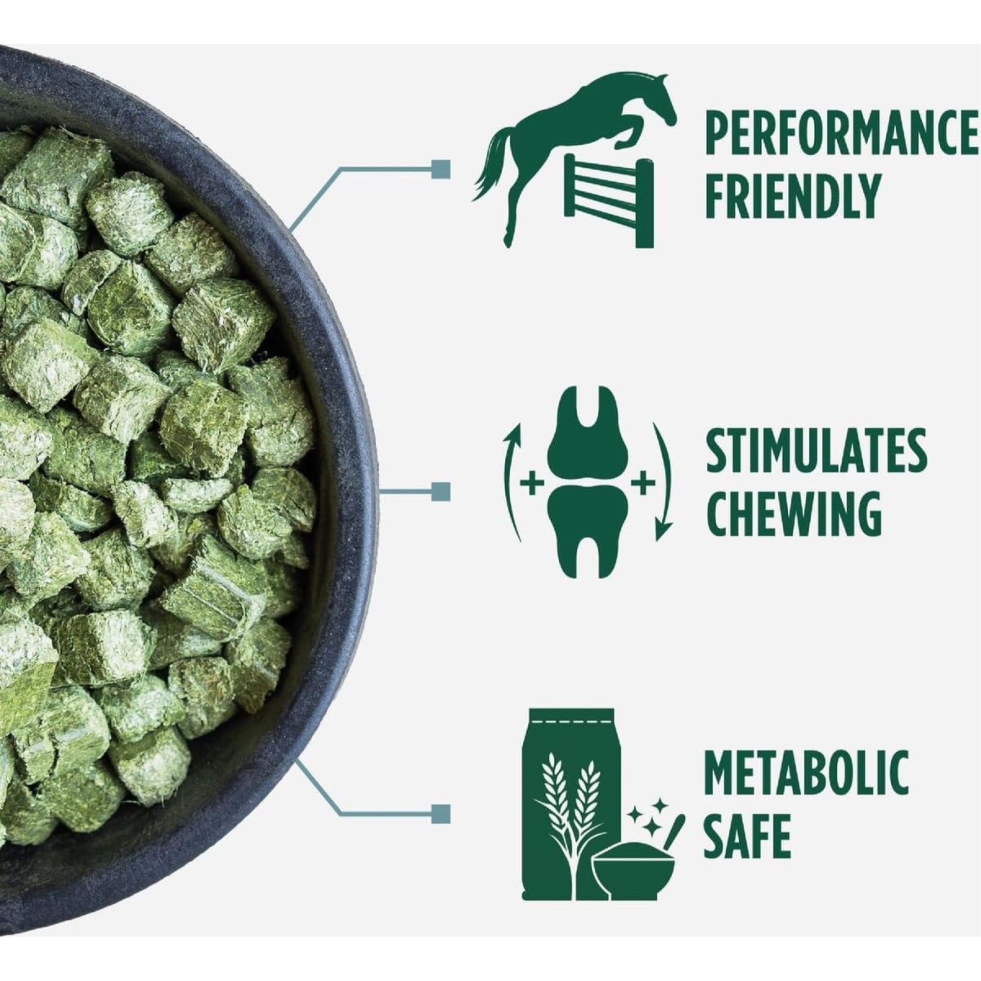 Standlee Premium Western Forage, Alfalfa Timothy Grass Cubes for Horses, 40lb